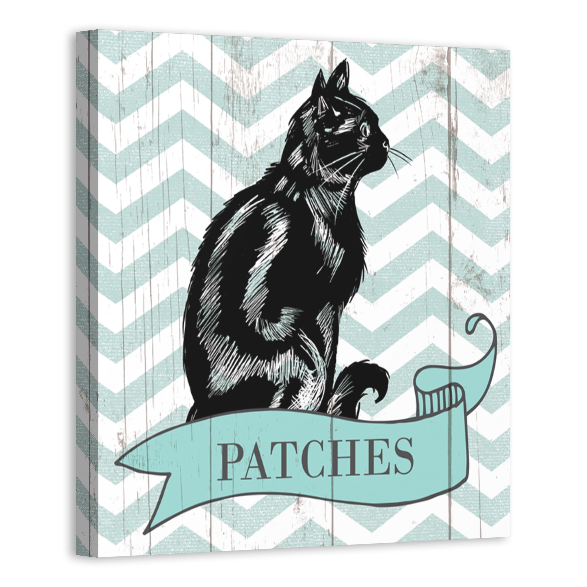 Name The Cat 12x12 Personalized Canvas Wall Art