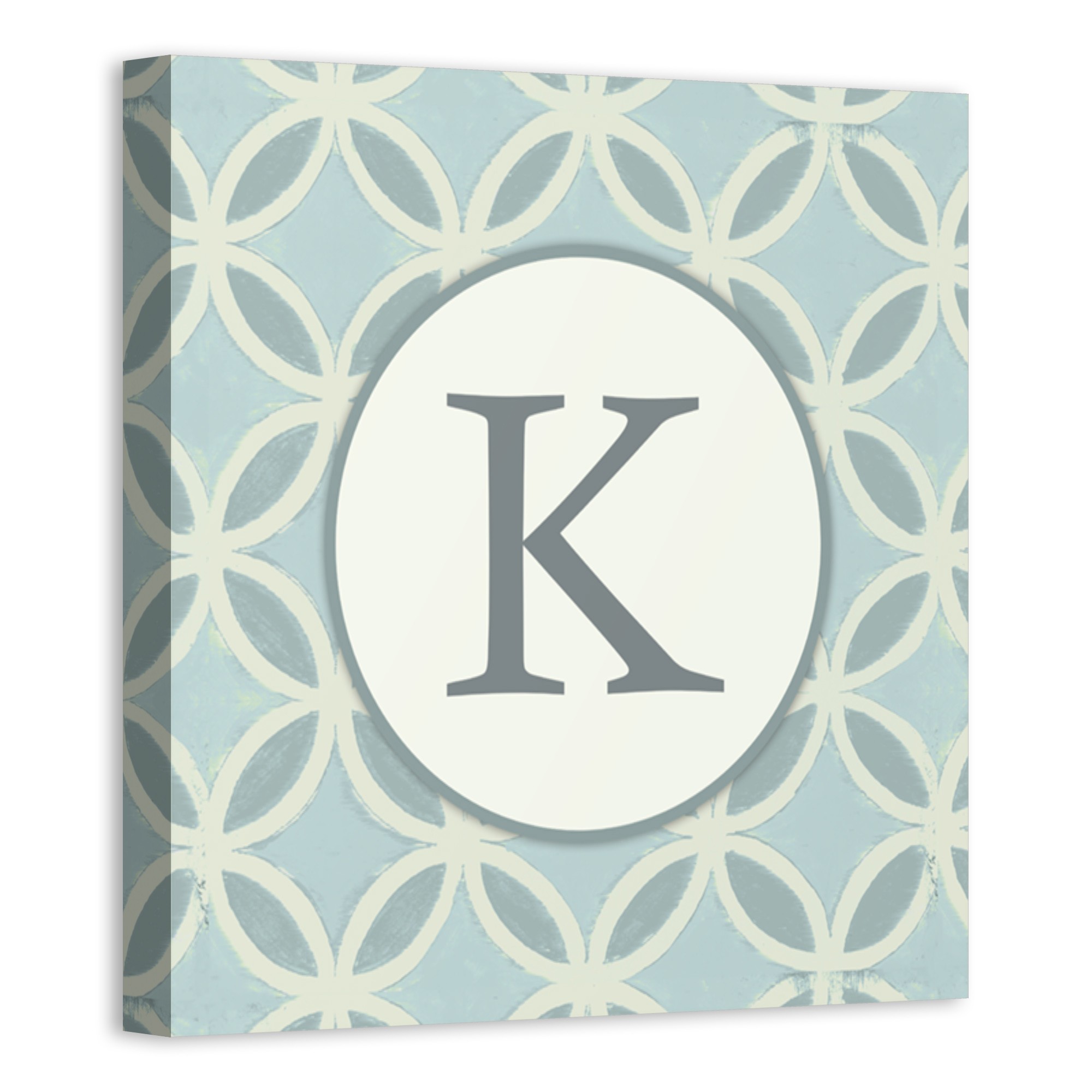 Blue Curved Diamond 12x12 Personalized Canvas Wall Art