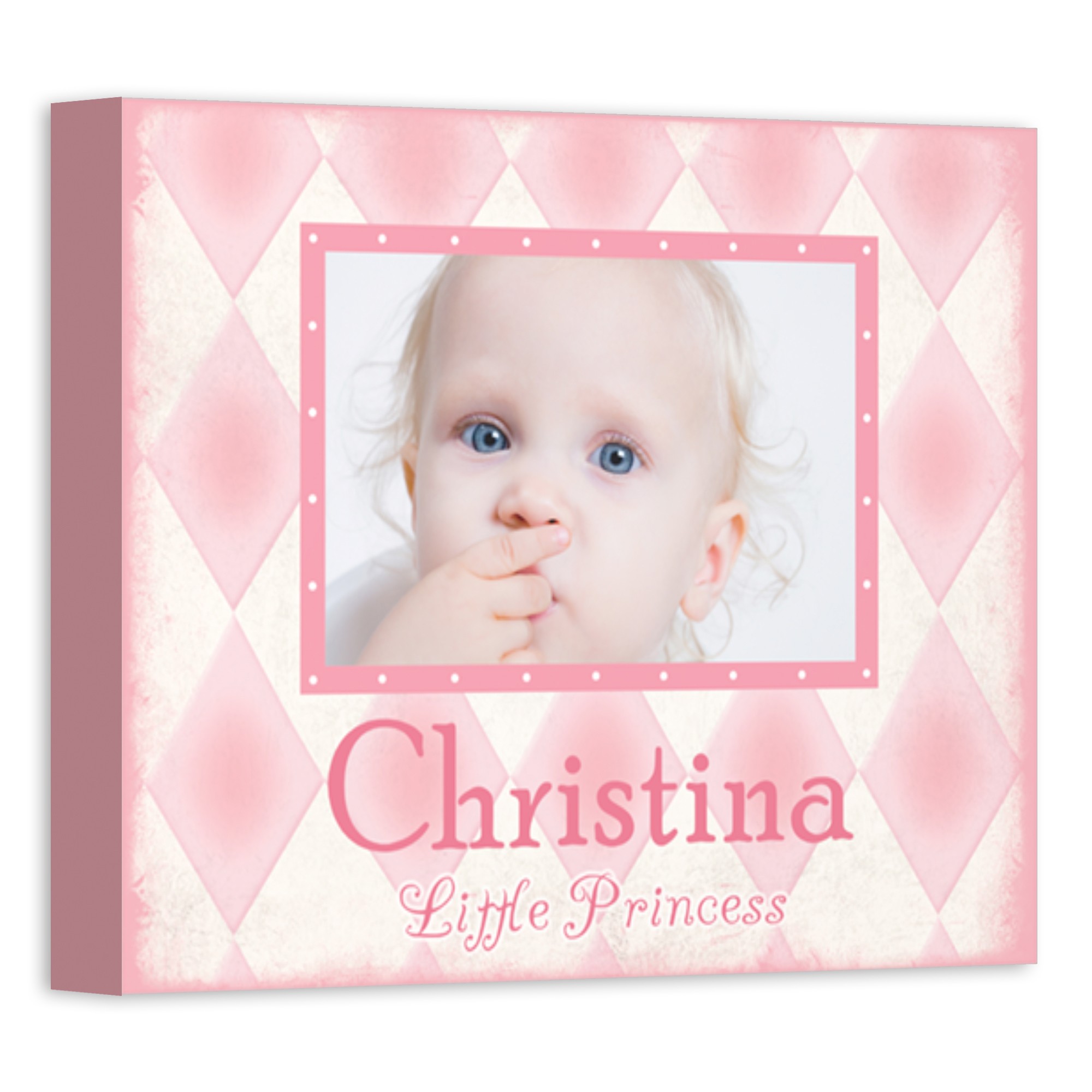 Little Princess Pink 10x8 Personalized Canvas Wall Art