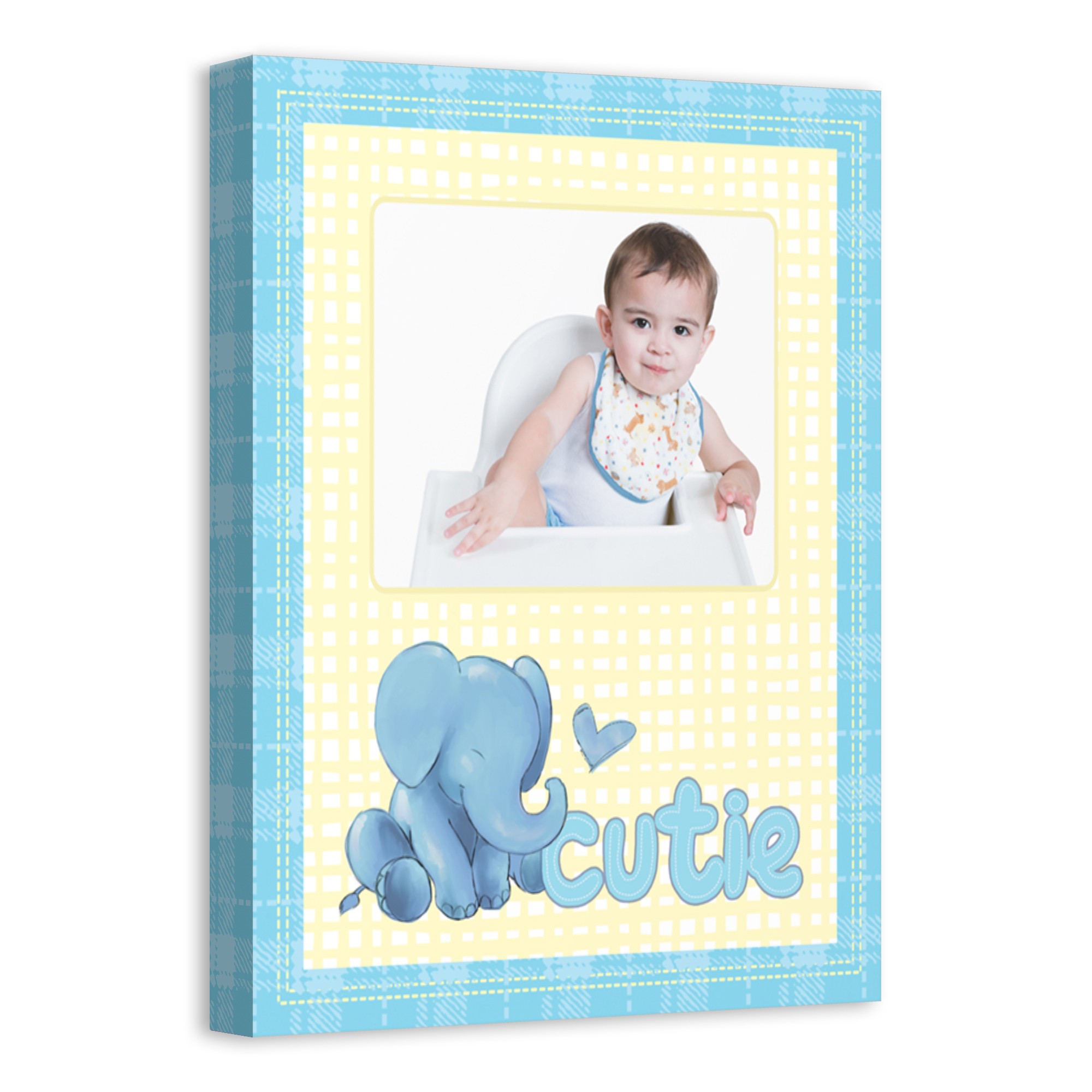 Elephant Cutie 11x14 Personalized Canvas Wall Art 
