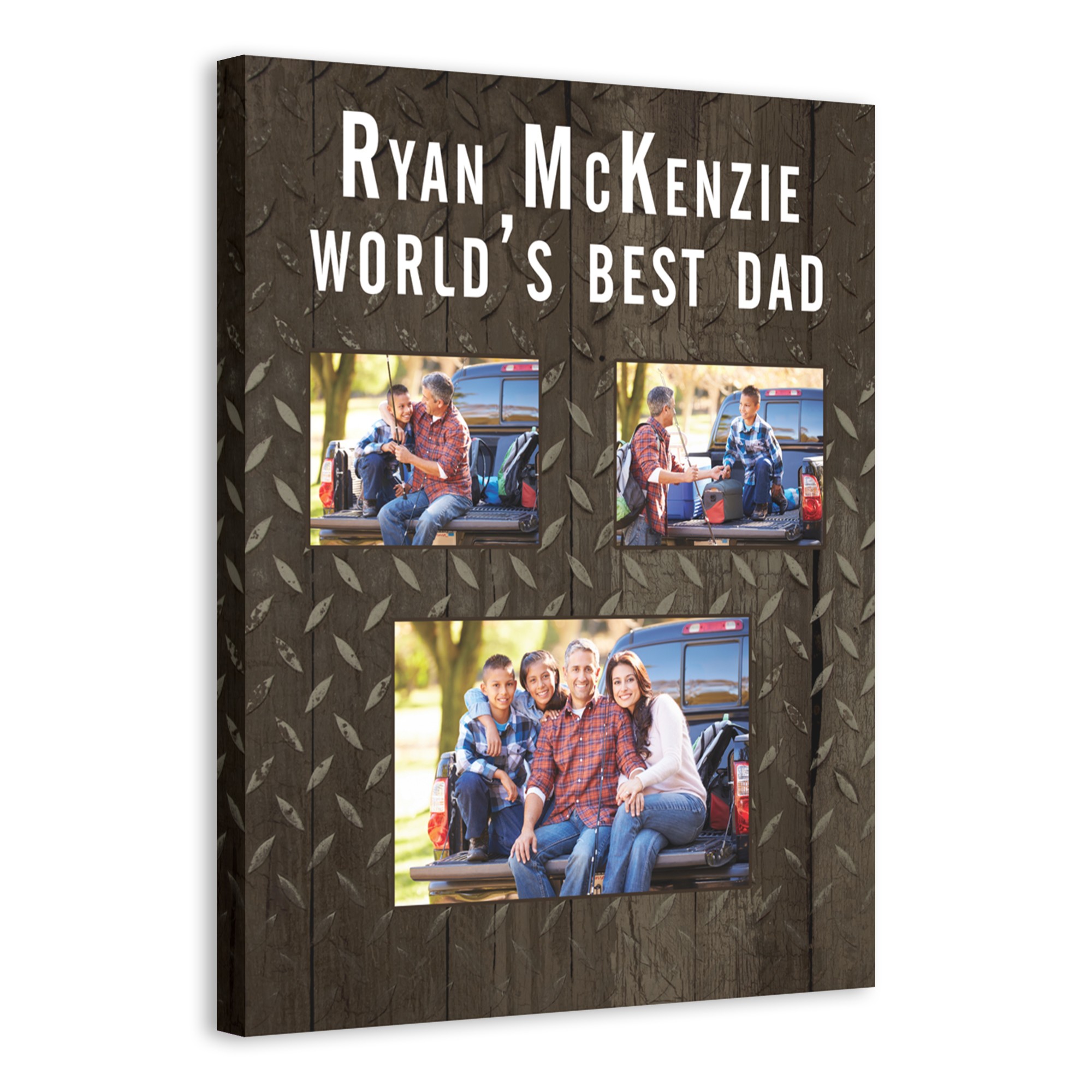 World's Best Dad 16x20 Personalized Canvas Wall Art