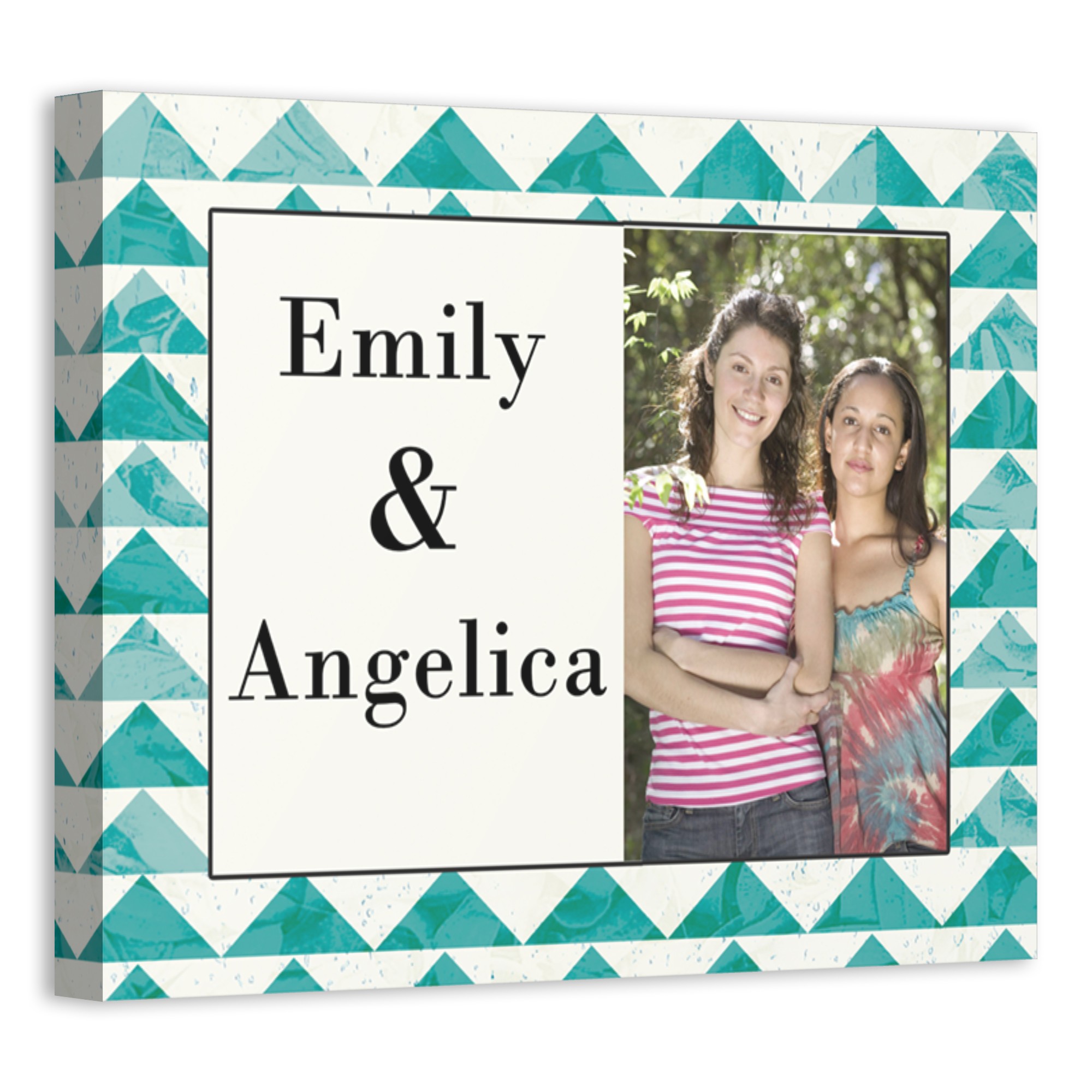 eal Triangles 14x11 Personalized Canvas Wall Art