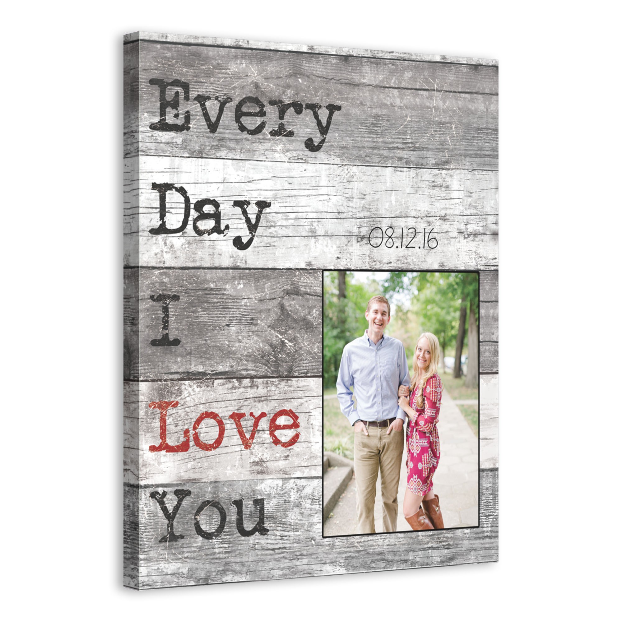 The Day We Started the Rest of Our Lives 16x20 Personalized Canvas Wall Art