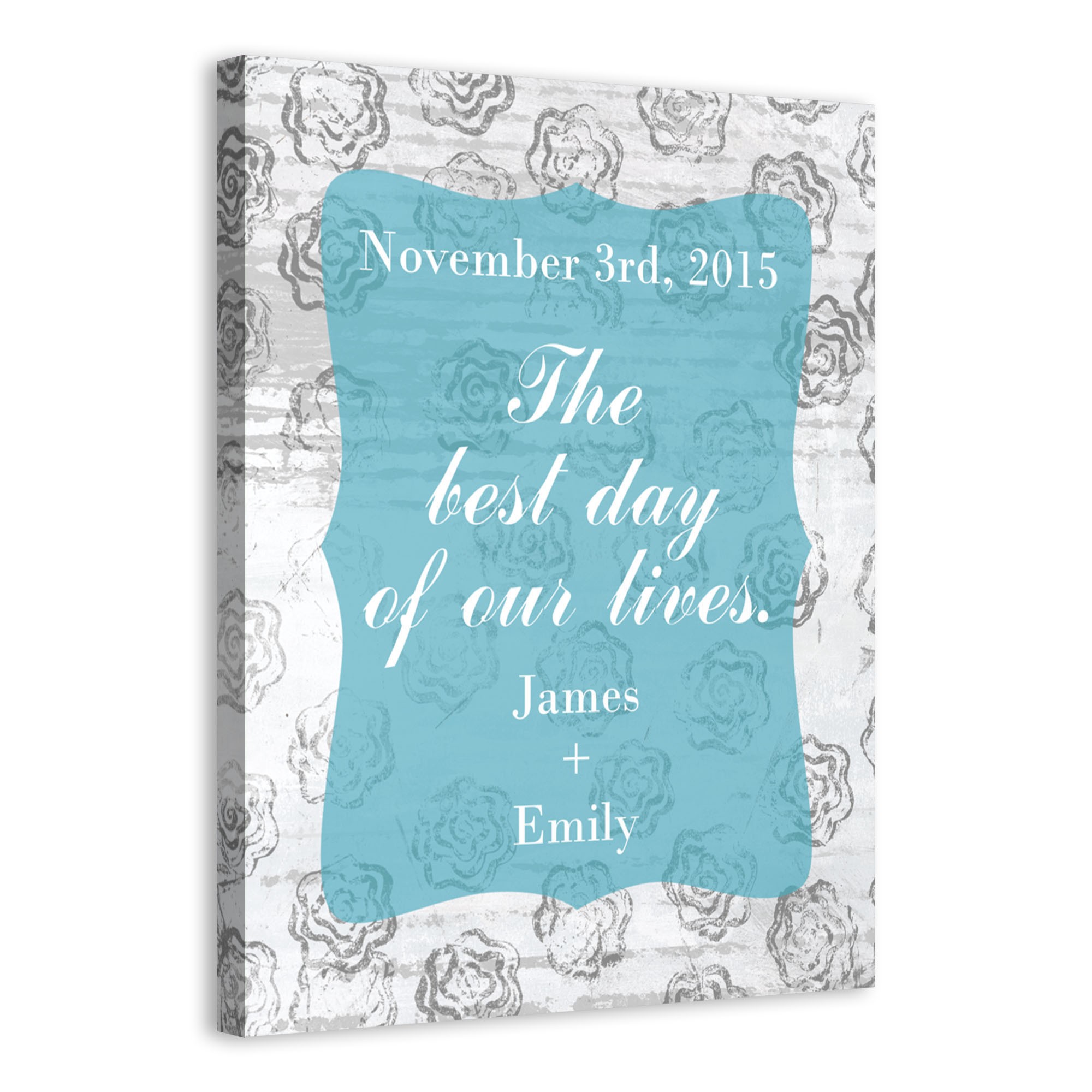 Best Day of Our Lives 16x20 Personalized Canvas Wall Art 