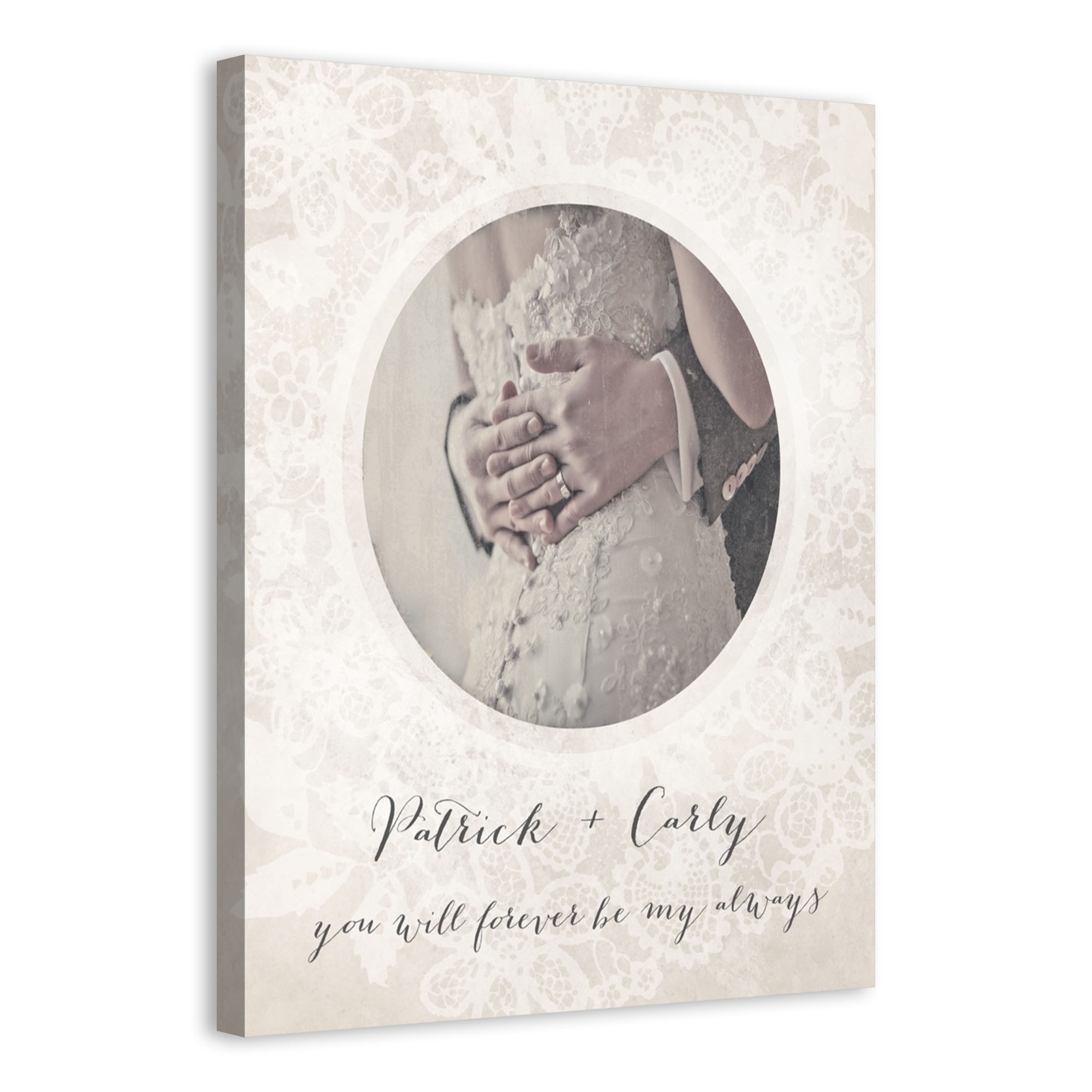 Forever Be My Always 16x20 Personalized Canvas Wall Art