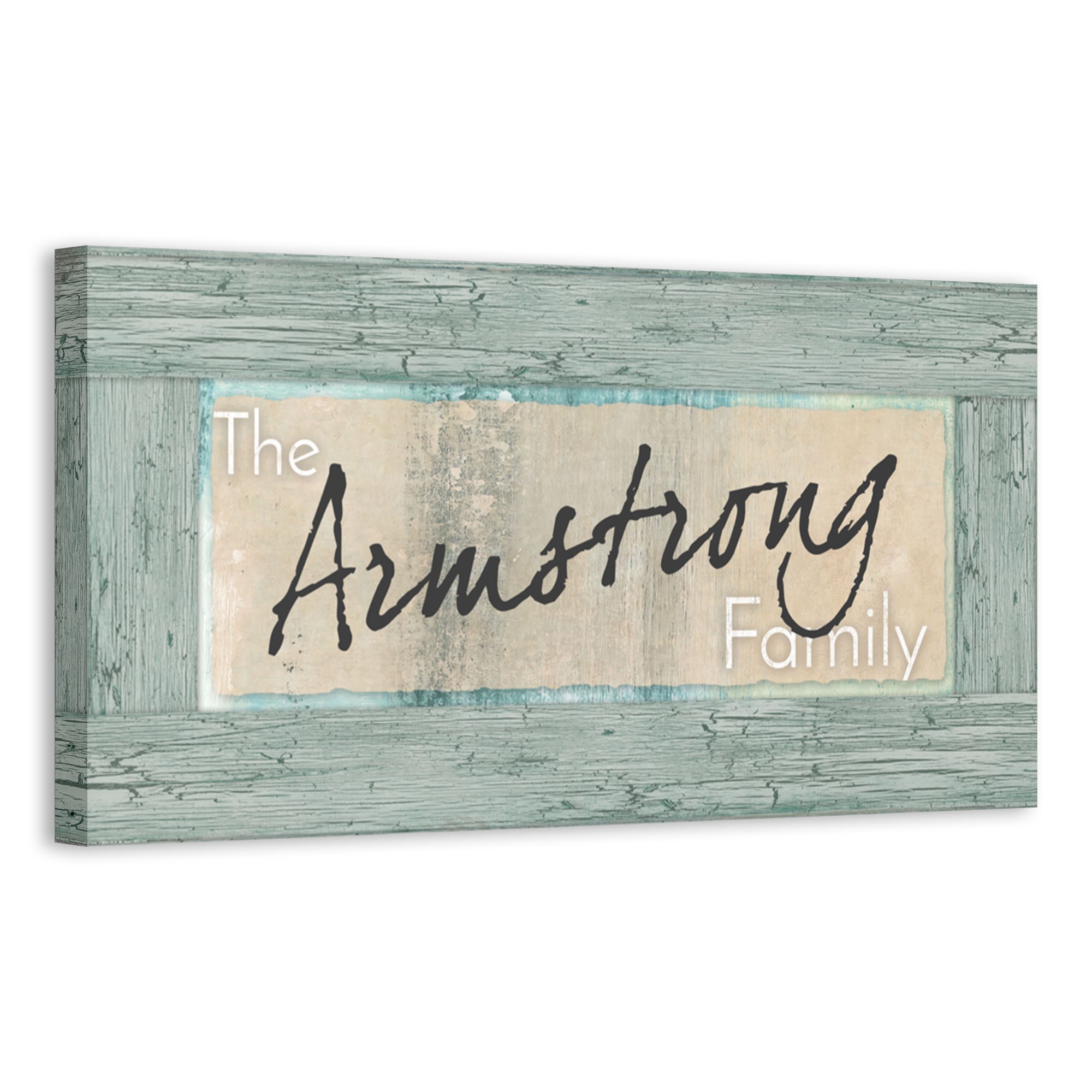 Drift Wood Family Sign 20x10 Personalized Canvas Wall Art