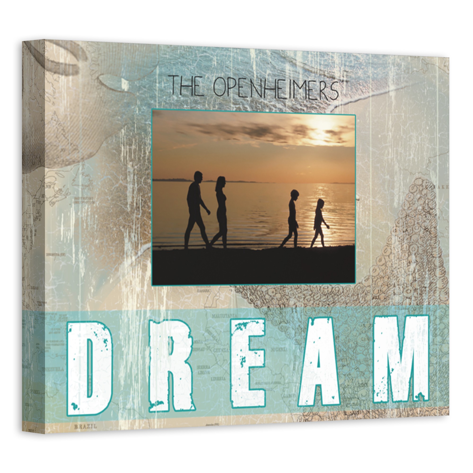 Beach Dream 14x11 Personalized Canvas Wall Art 