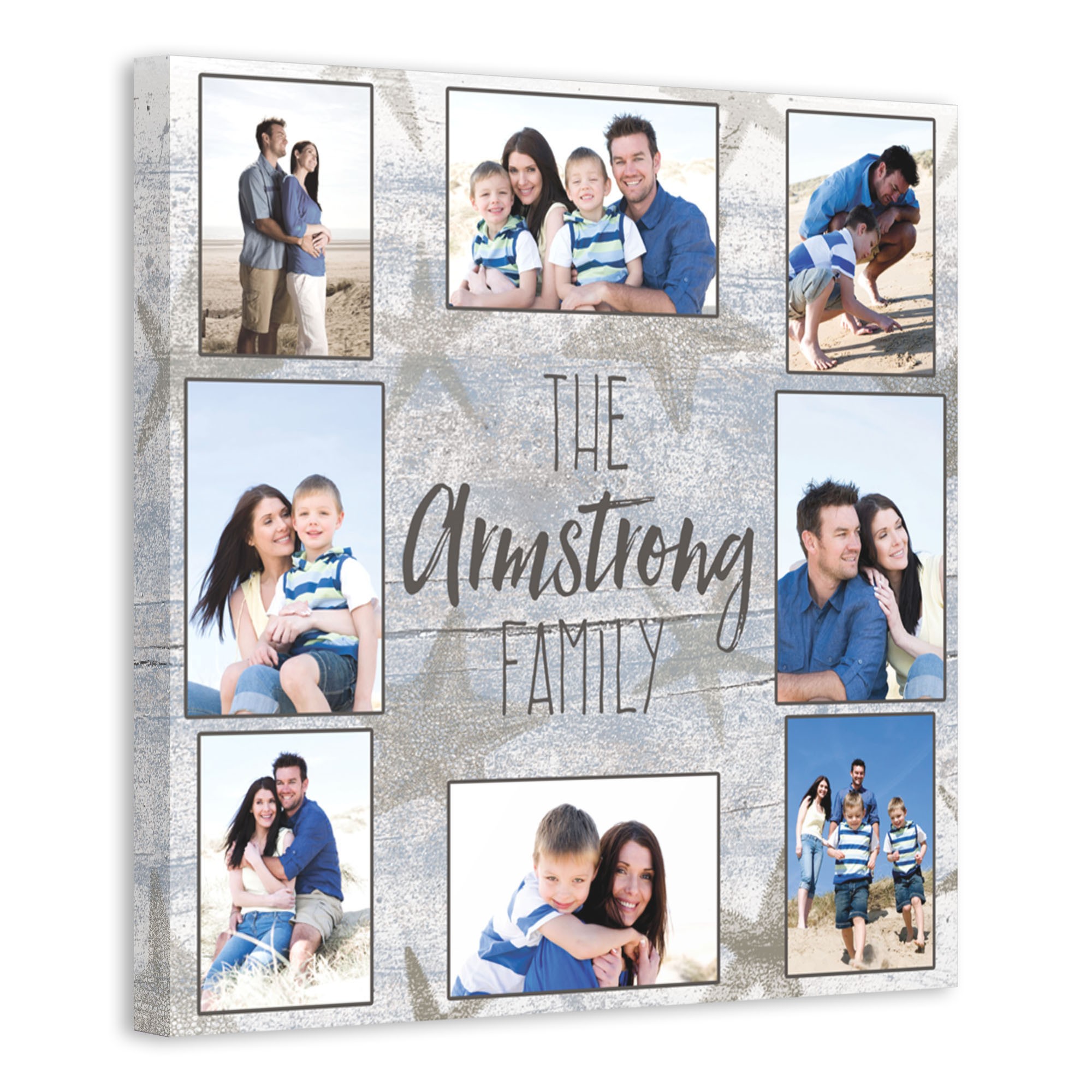 Starfish Photo Collage 16x16 Personalized Canvas Wall Art