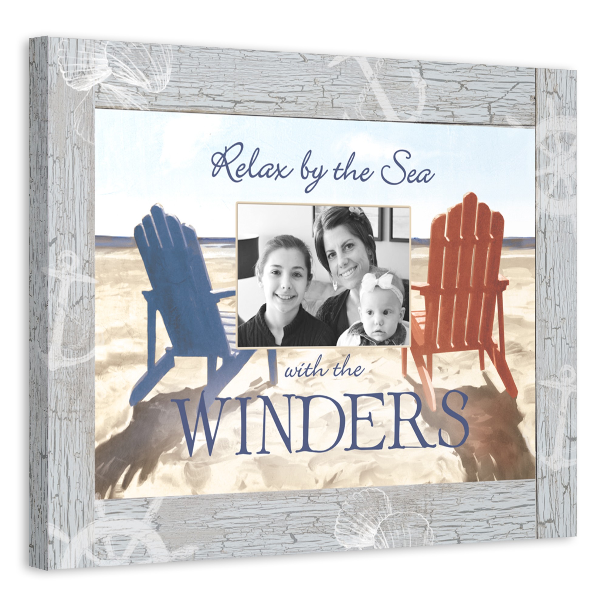Relax by the Sea 20x16 Personalized Canvas Wall Art 