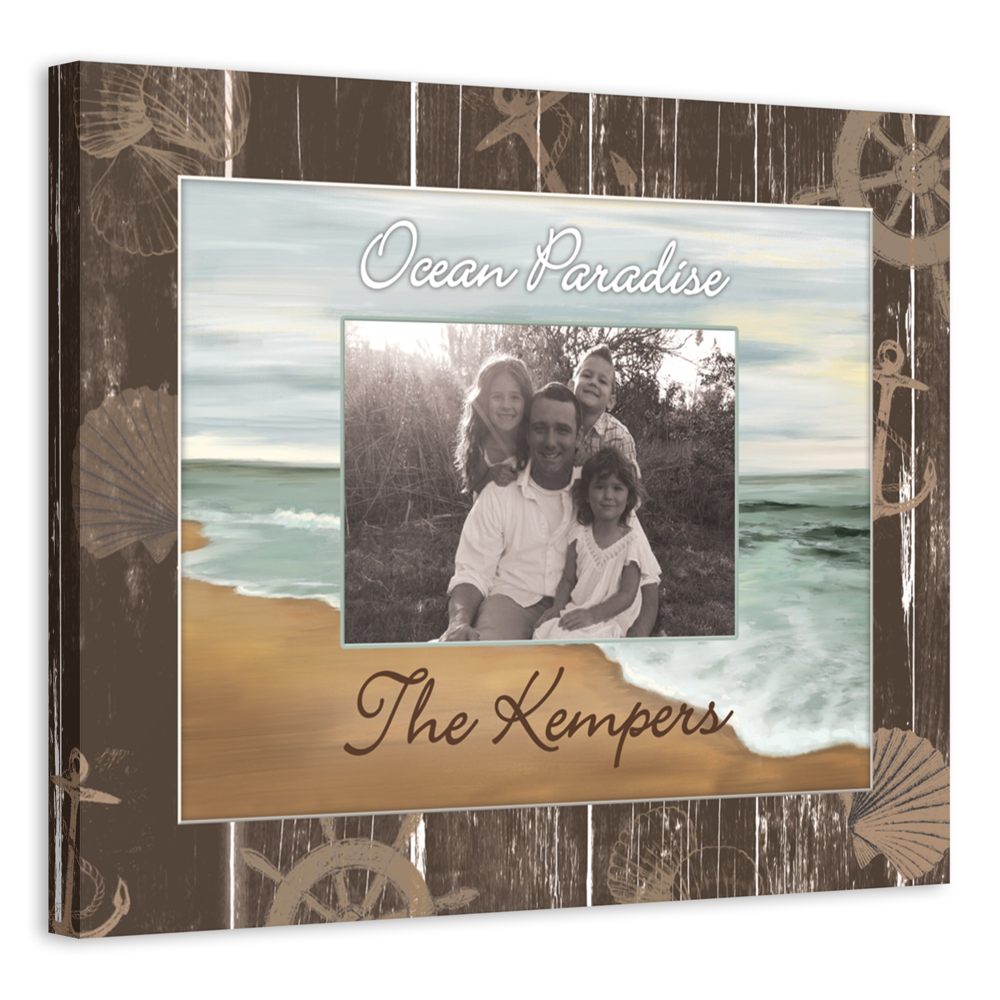 Ocean Paradise 20x16 Personalized Canvas Wall Art 