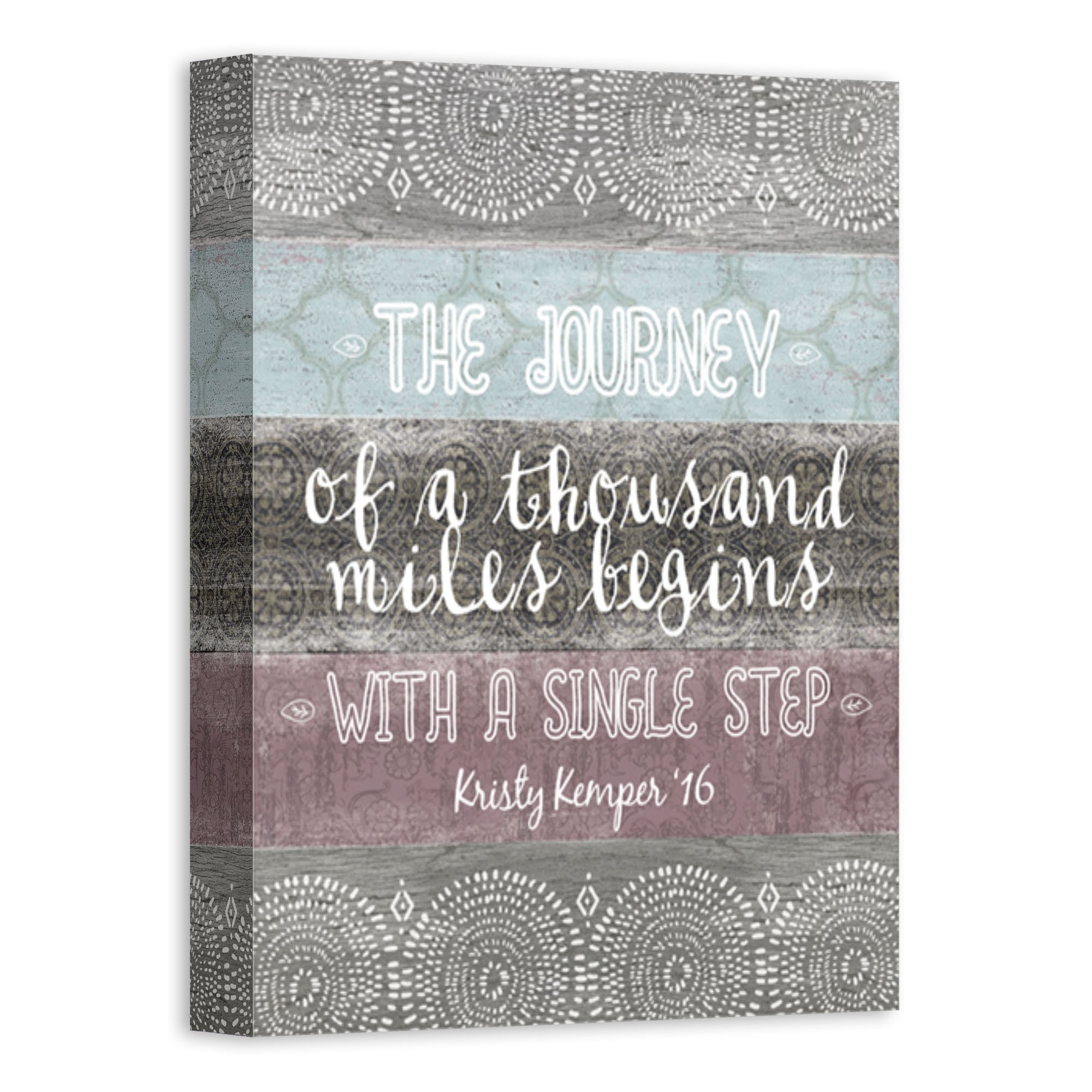 With A Single Step 8x10 Personalized Canvas Wall Art