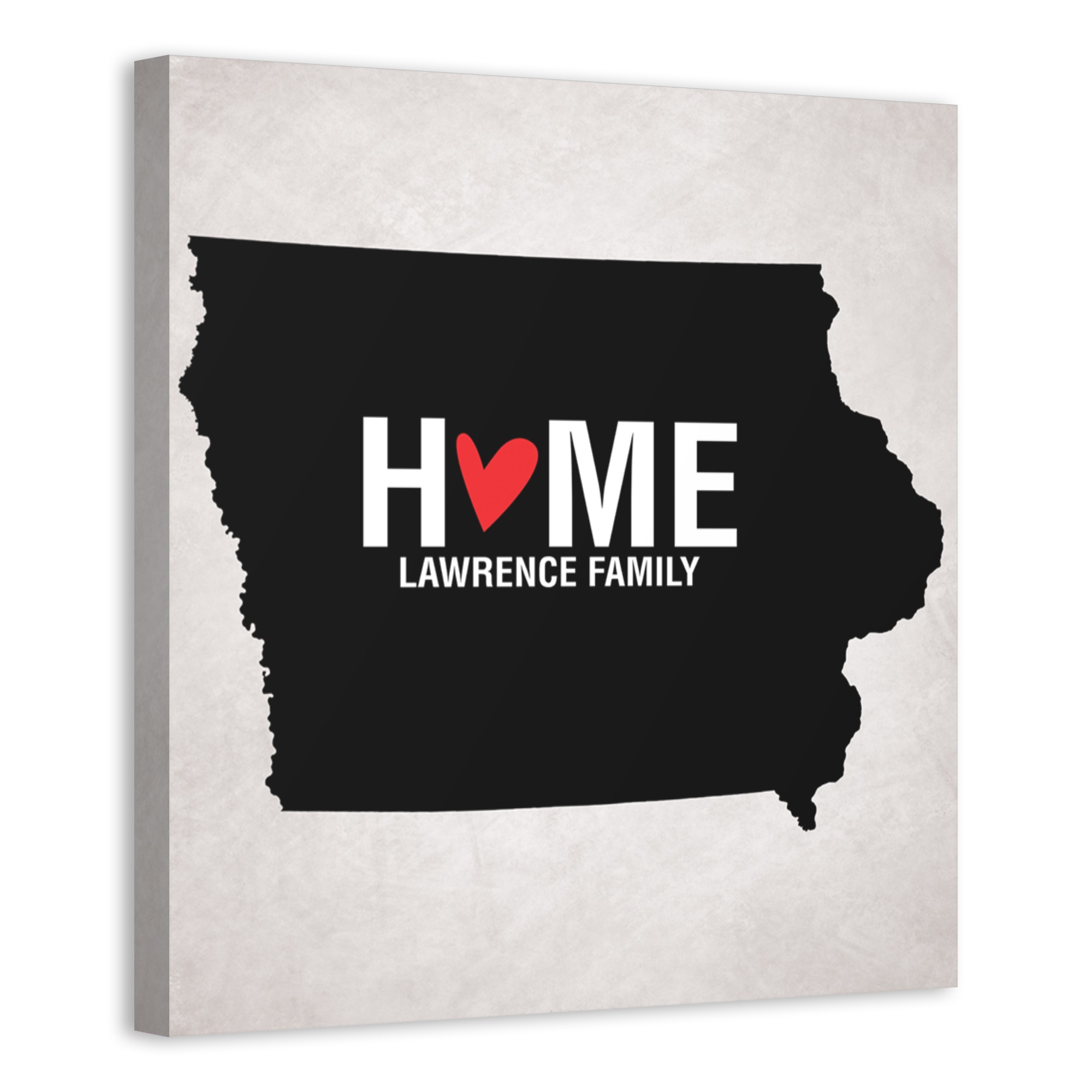 State Pride Iowa 16x16 Personalized Canvas Wall Art 