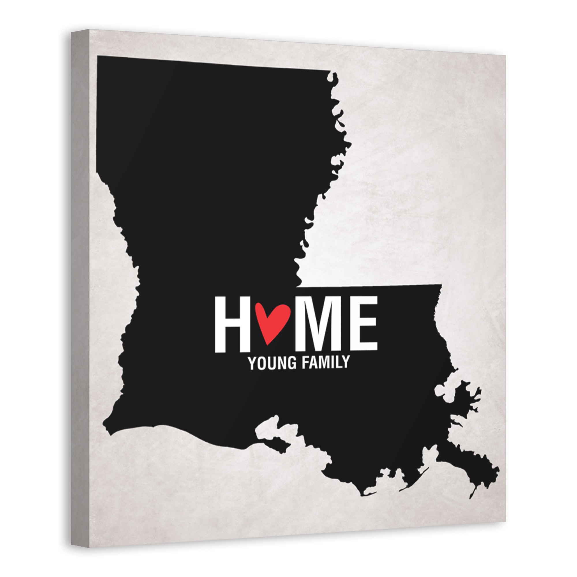 State Pride Louisiana 16x16 Personalized Canvas Wall Art