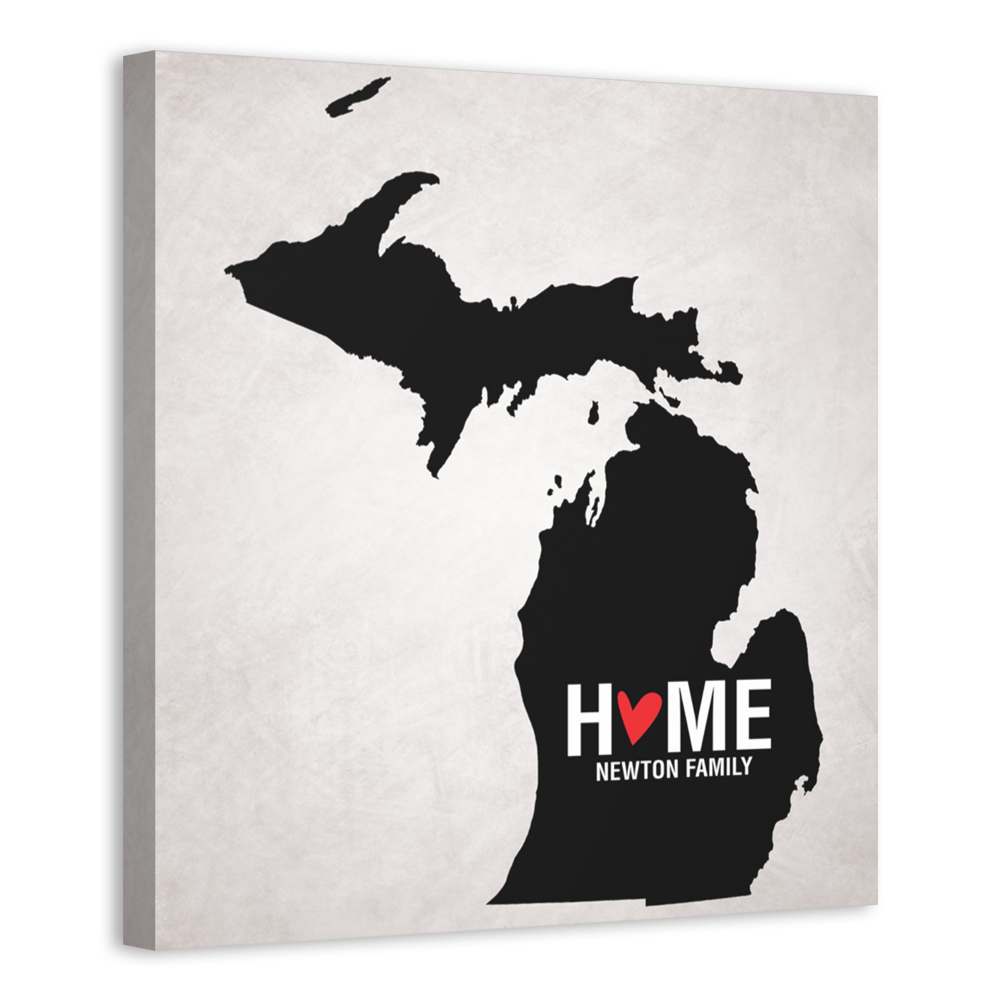 State Pride Michigan 16x16 Personalized Canvas Wall Art