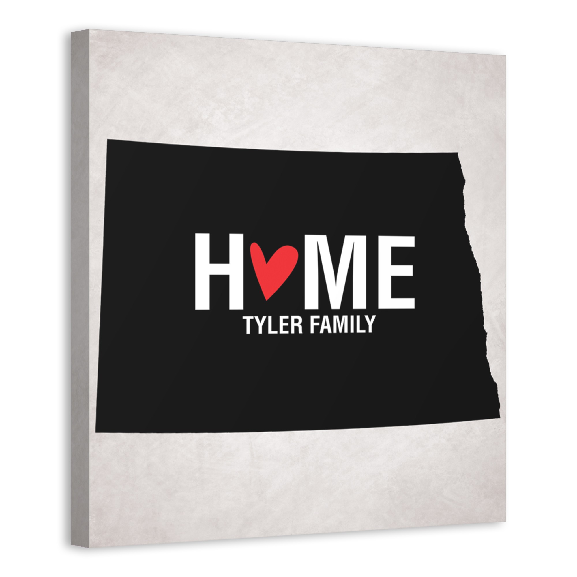 State Pride North Dakota 16x16 Personalized Canvas Wall Art 