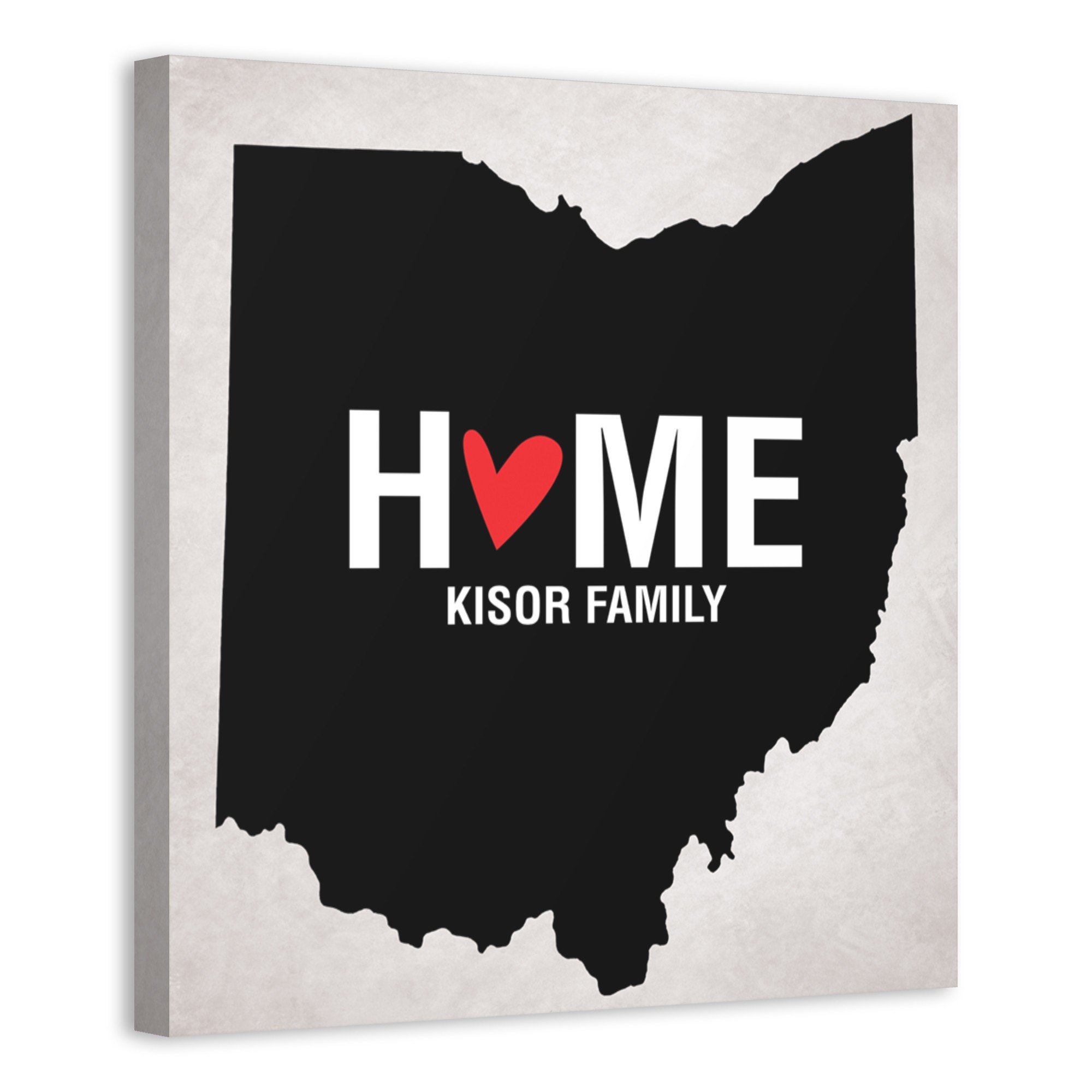 State Pride Ohio 16x16 Personalized Canvas Wall Art 