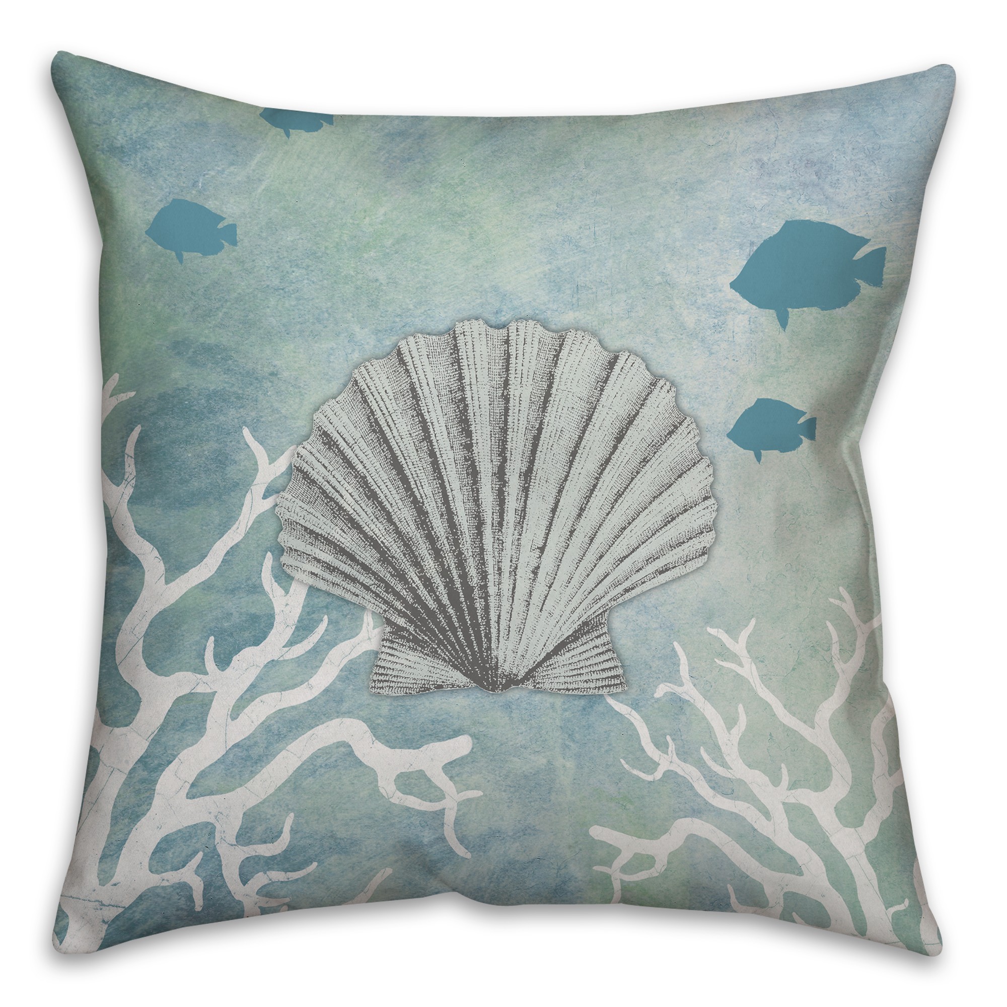 Shell Spun Polyester Throw Pillow