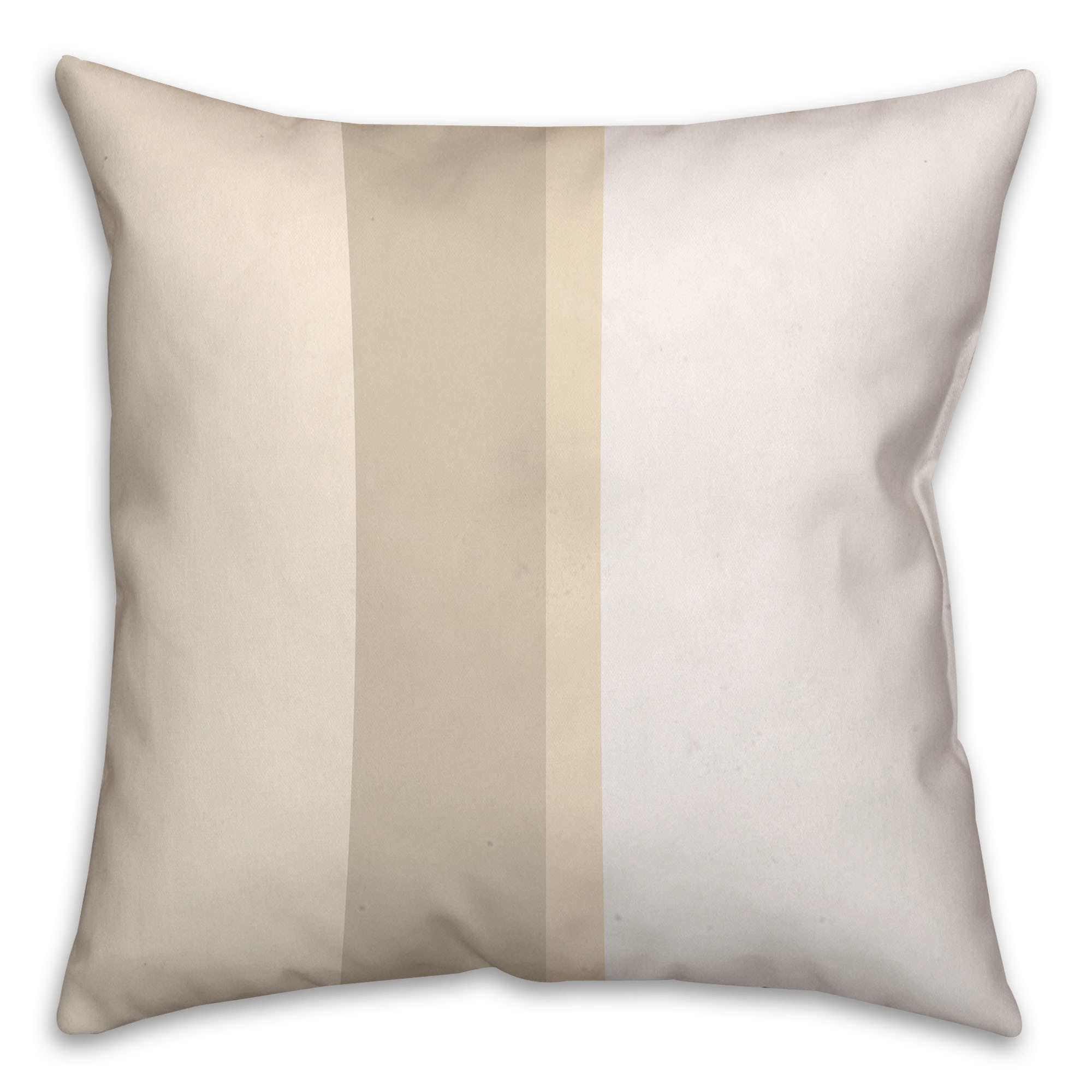 Ivory Striped Color Block Throw Pillow