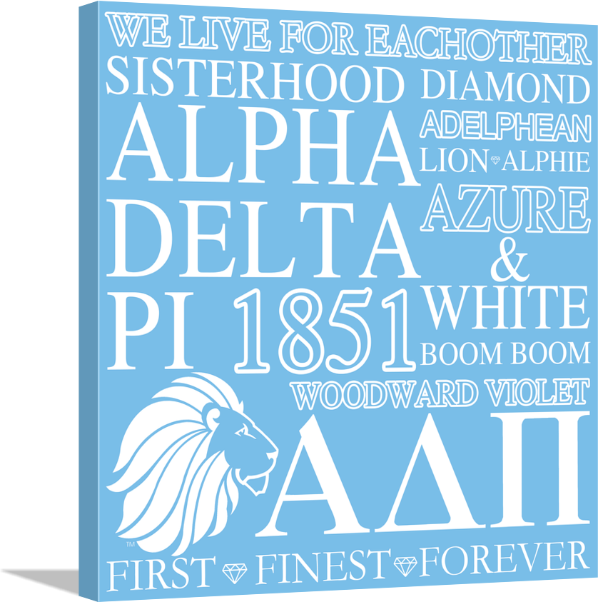 Apha Delta Pi 16x16 Canvas Wall Art