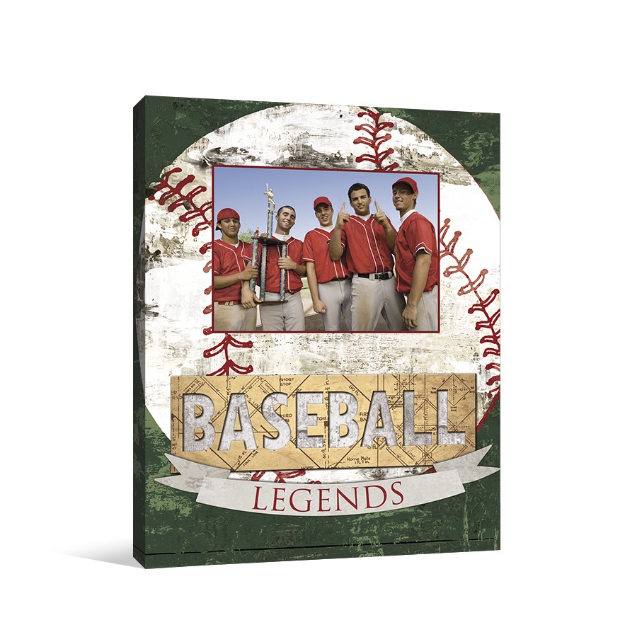 Baseball Legends 11x14 Personalized Canvas Wall Art