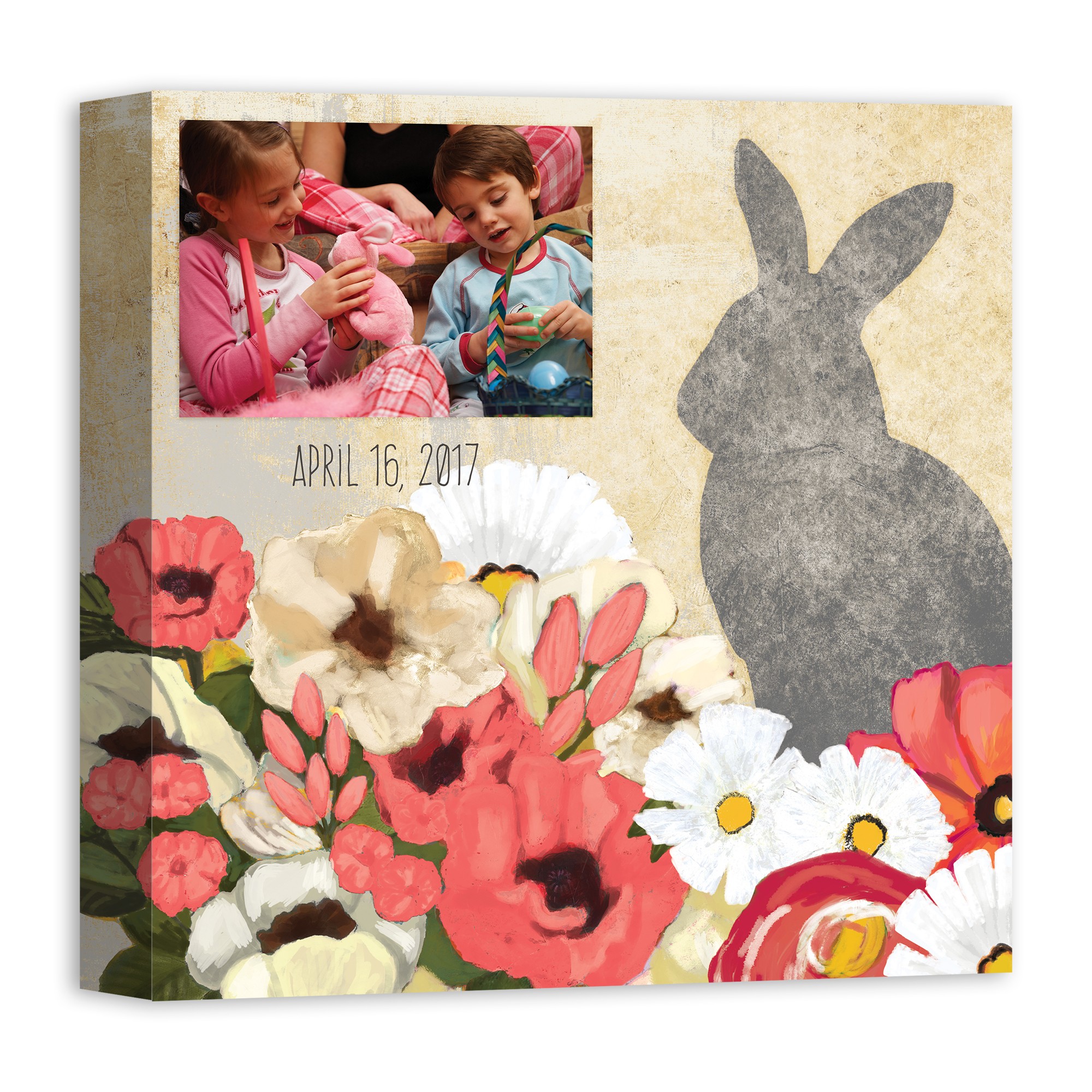 Hoppy Easter 16x16 Personalized Canvas Wall Art