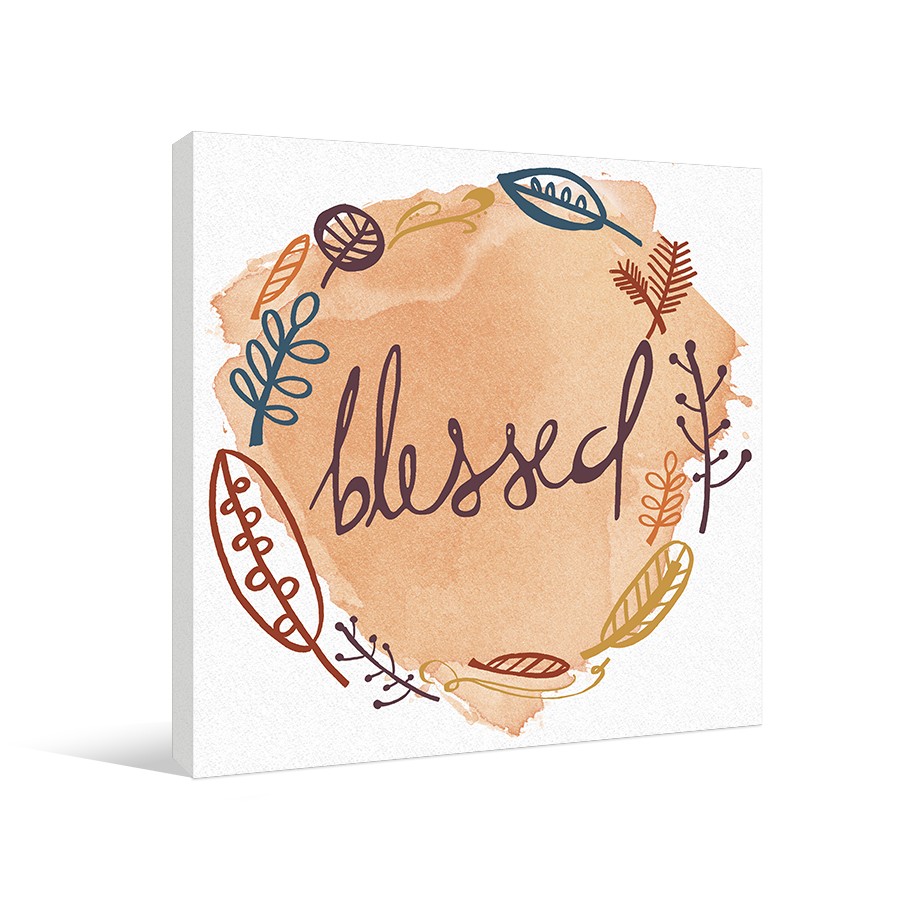 Blessed Wreath Canvas Wall Art