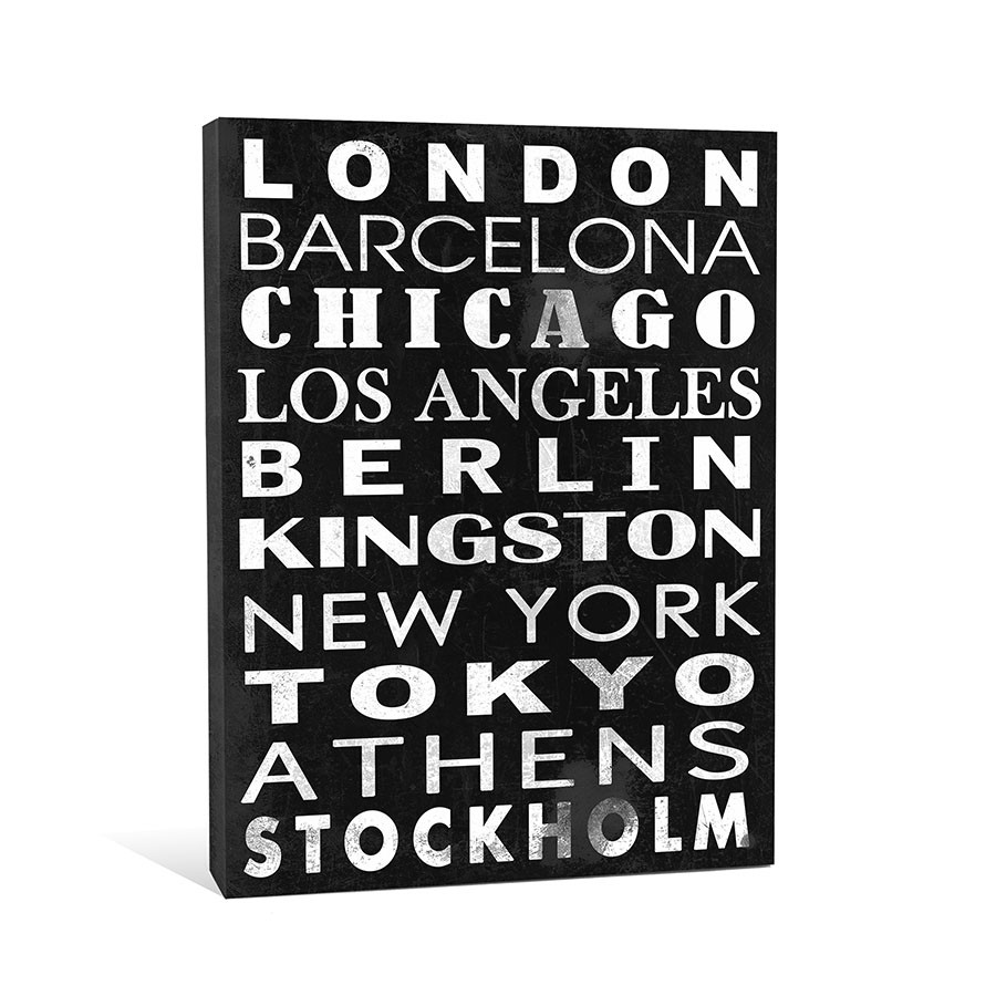 Major Cities Canvas Wall Art