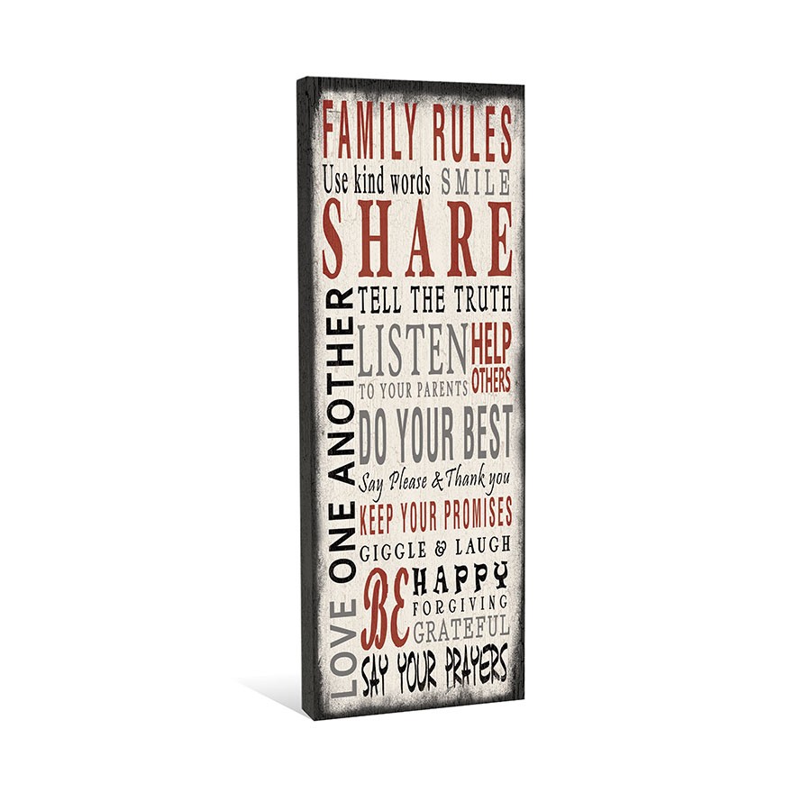Family Rules Canvas Wall Art