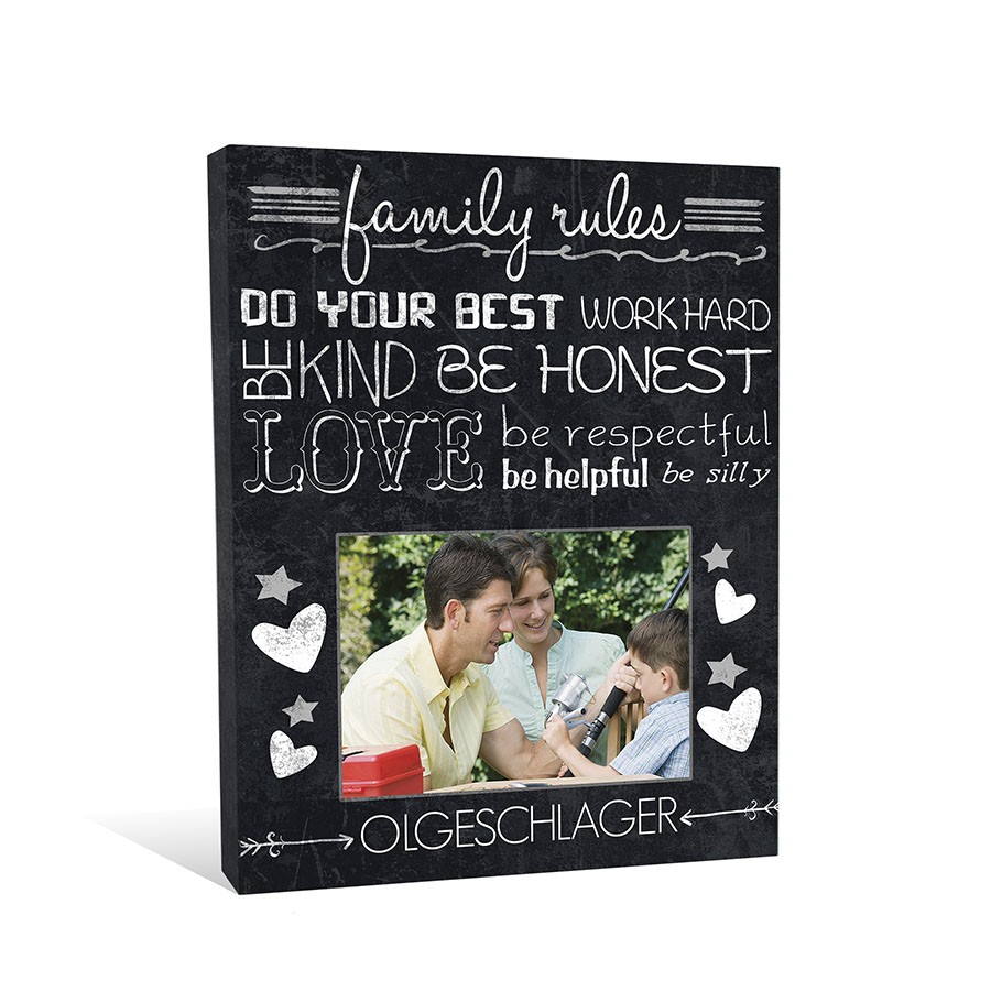 Family Rules 11x14 Personalized Canvas Wall Art