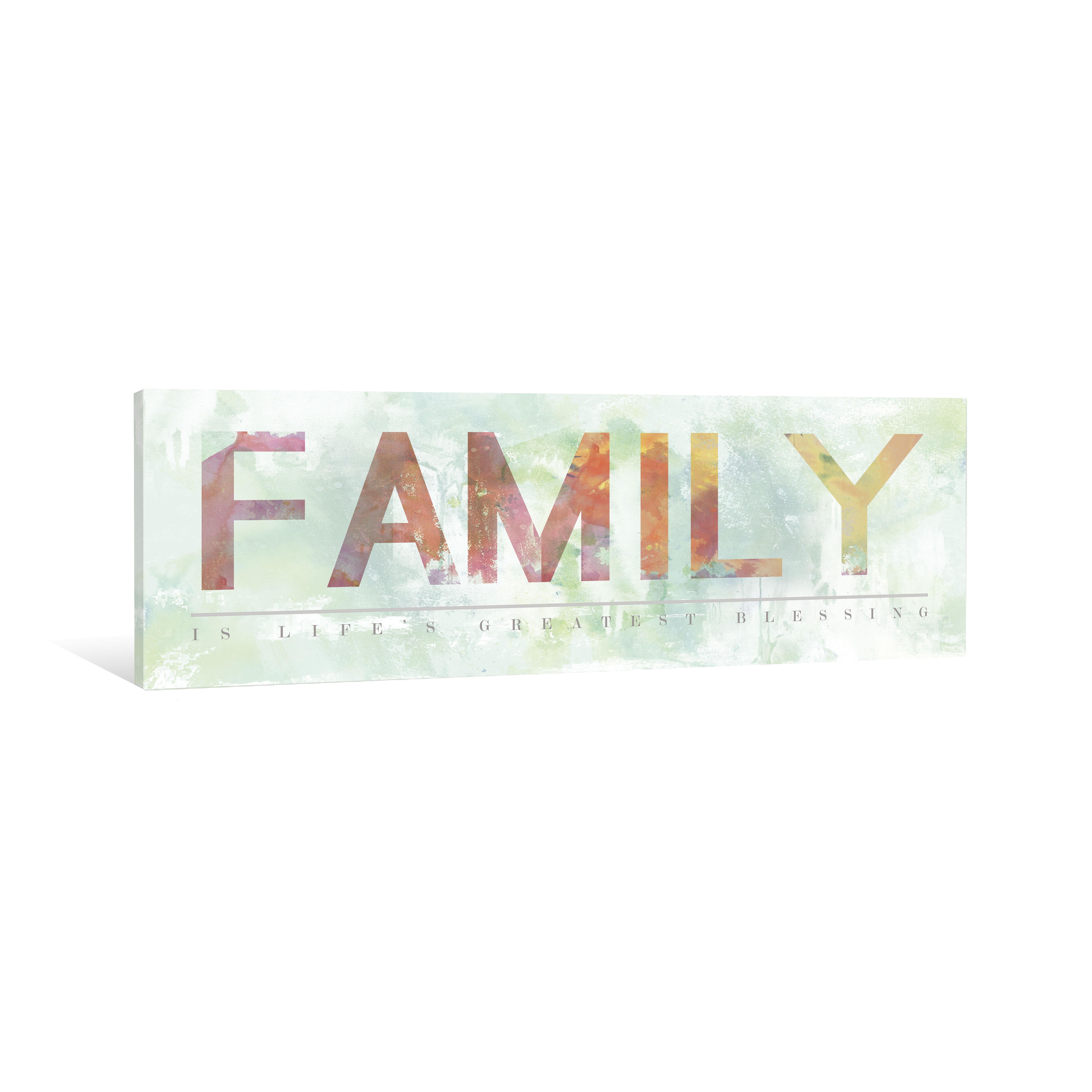Family Watercolor Canvas Wall Art
