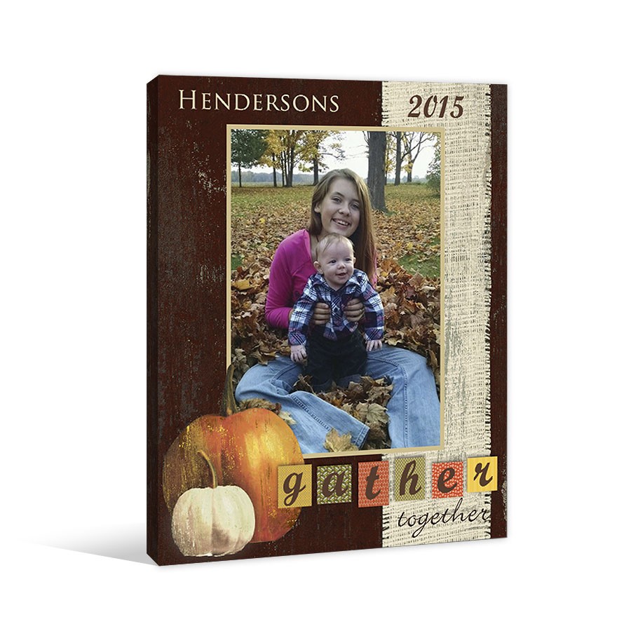 Fall Love 8x10 Personalized Canvas Wall Art