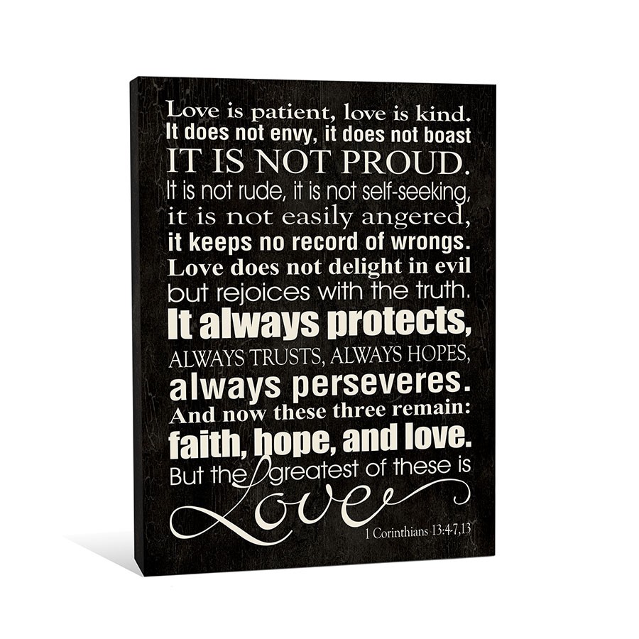Love Is Patient Canvas Wall Art