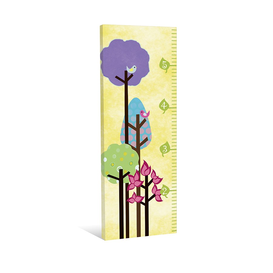 Colorful Trees Grow Chart 20x60 Canvas Wall Art 