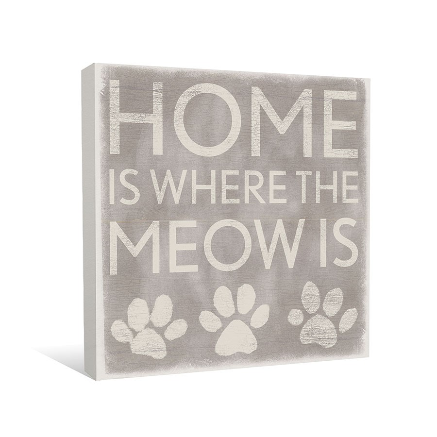 Home Is Where The Meow Is Canvas Wall Art