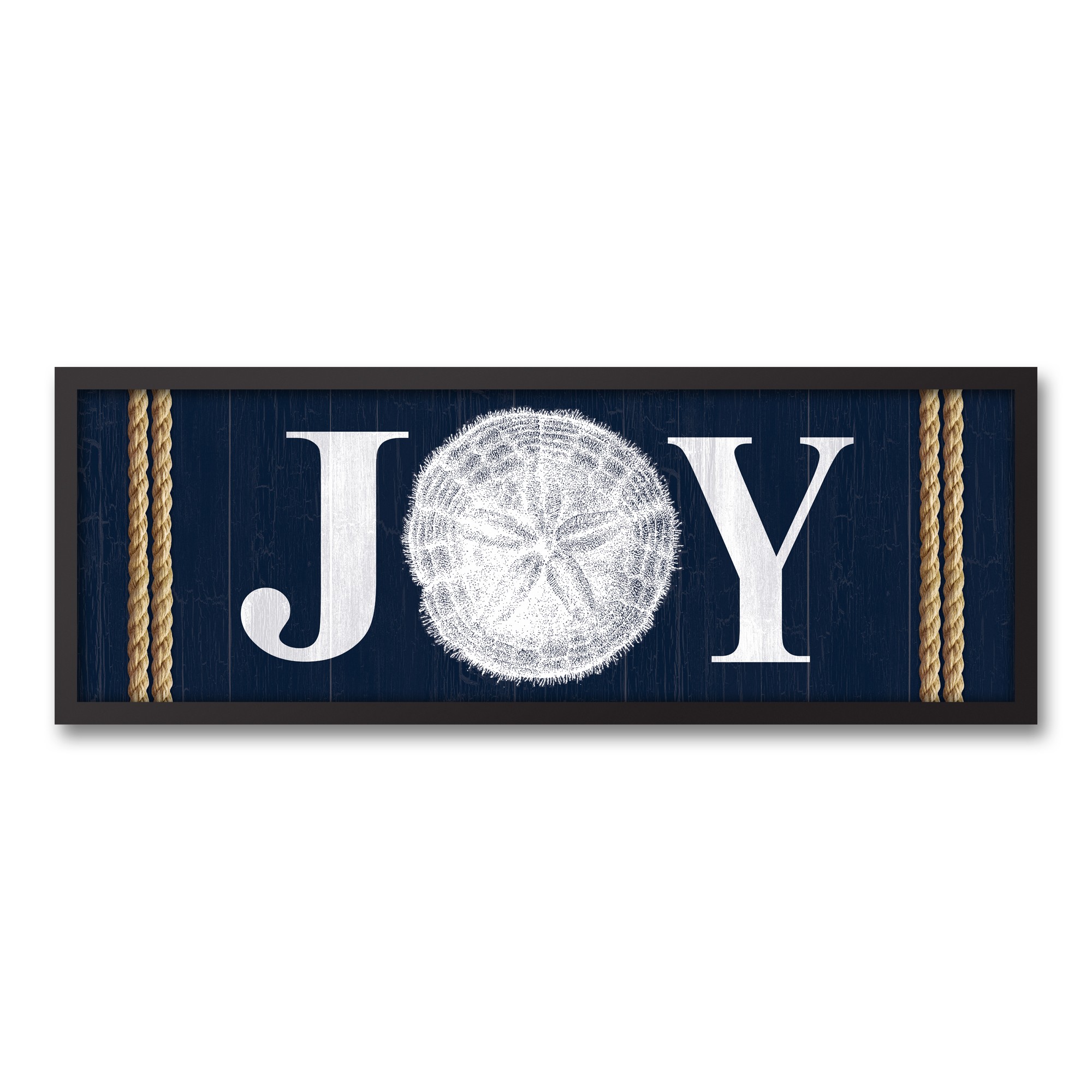 Seashell Joy 12x36 Black Framed Canvas