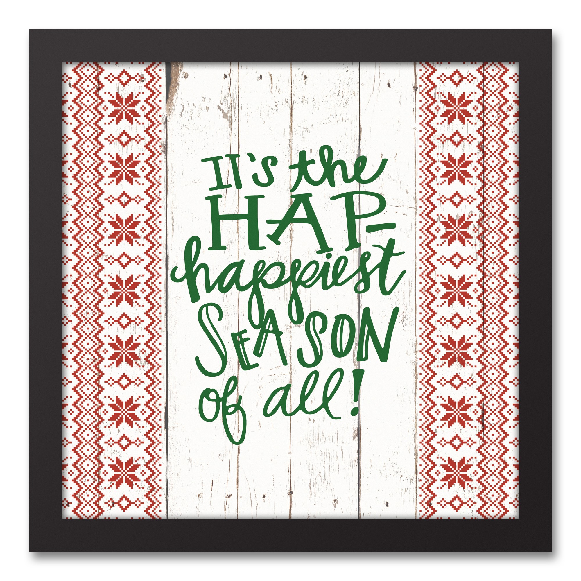 Happiest Season of All 12x12 Black Framed Canvas