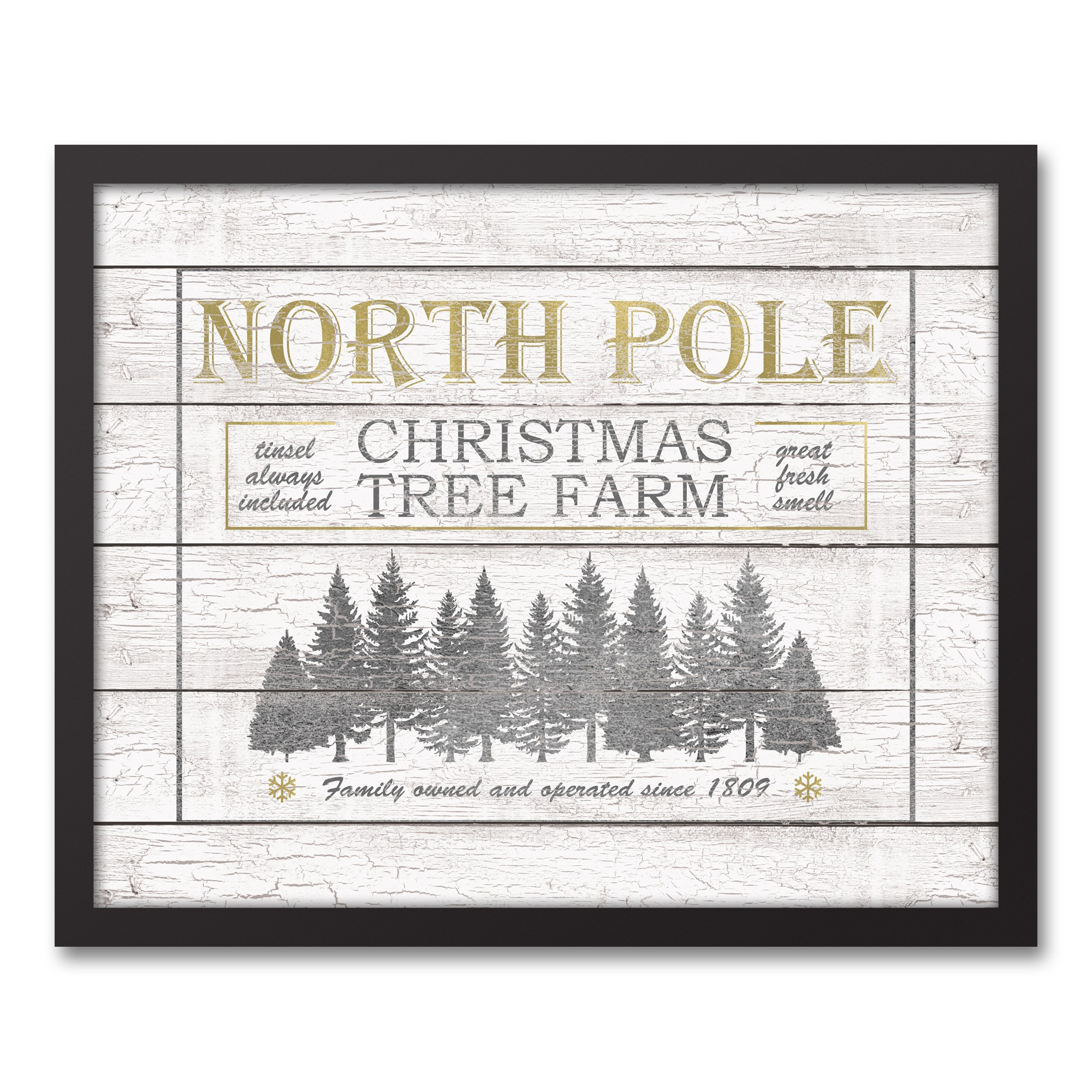 North Pole Christmas Tree Farm Wall Art