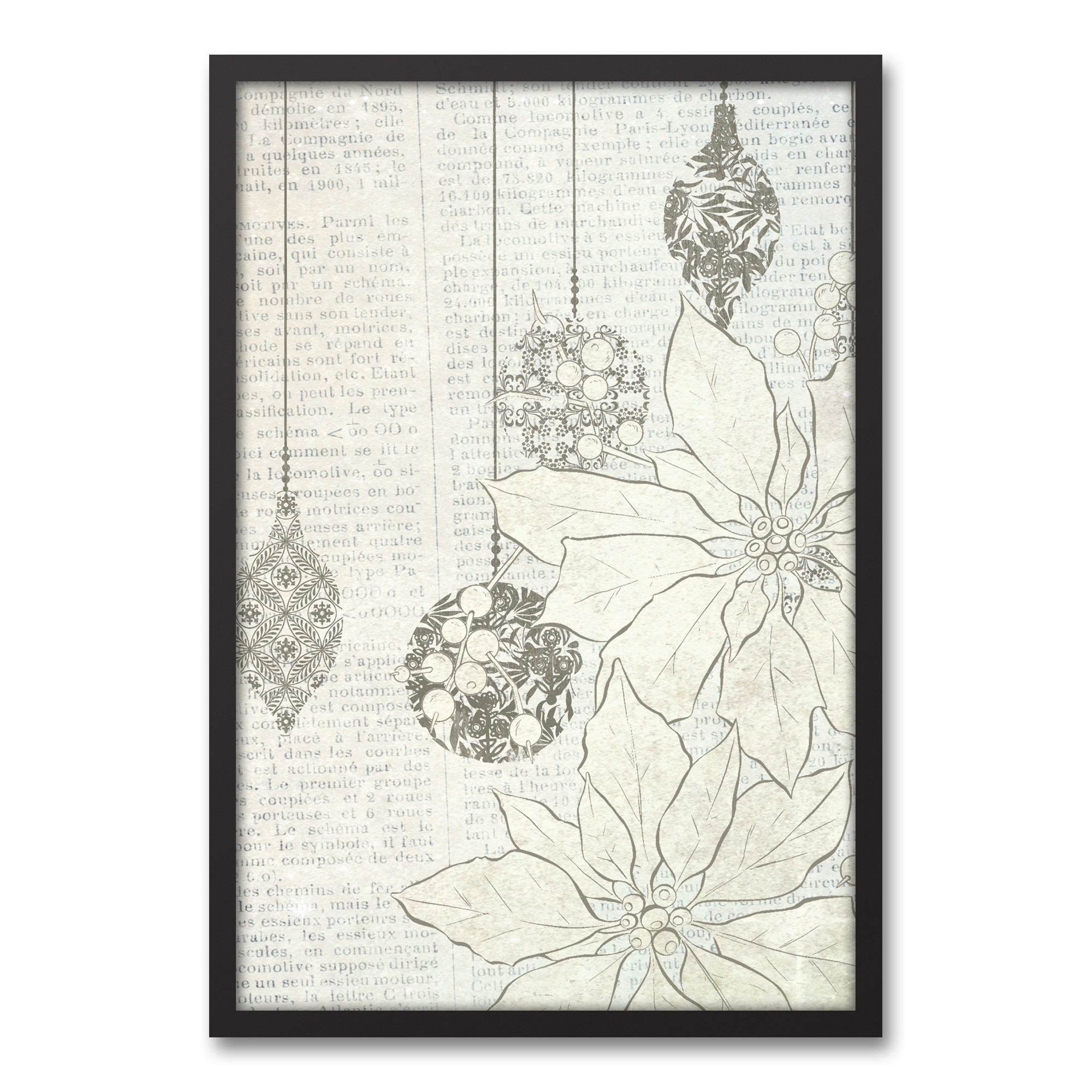 Silver Ornaments Wall Art