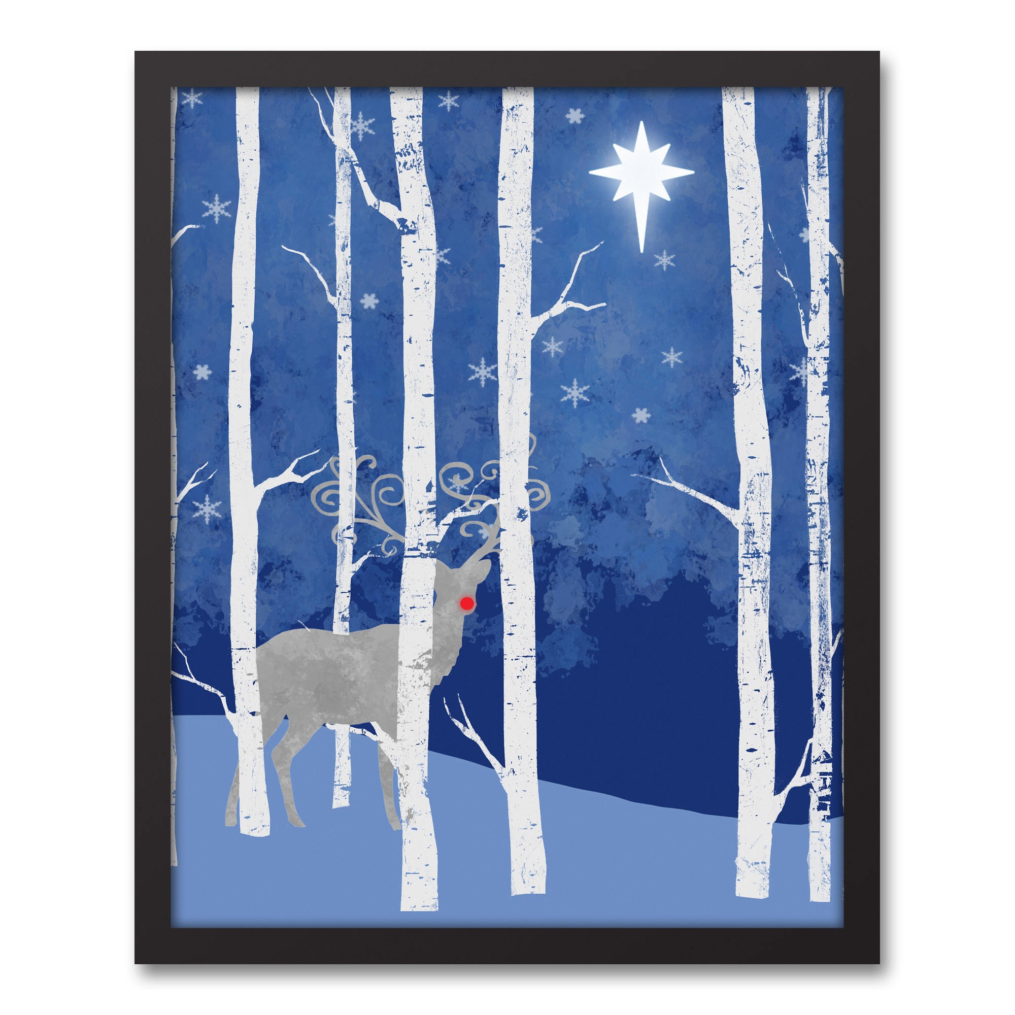 Midnight Blue Forrest Wall Art
