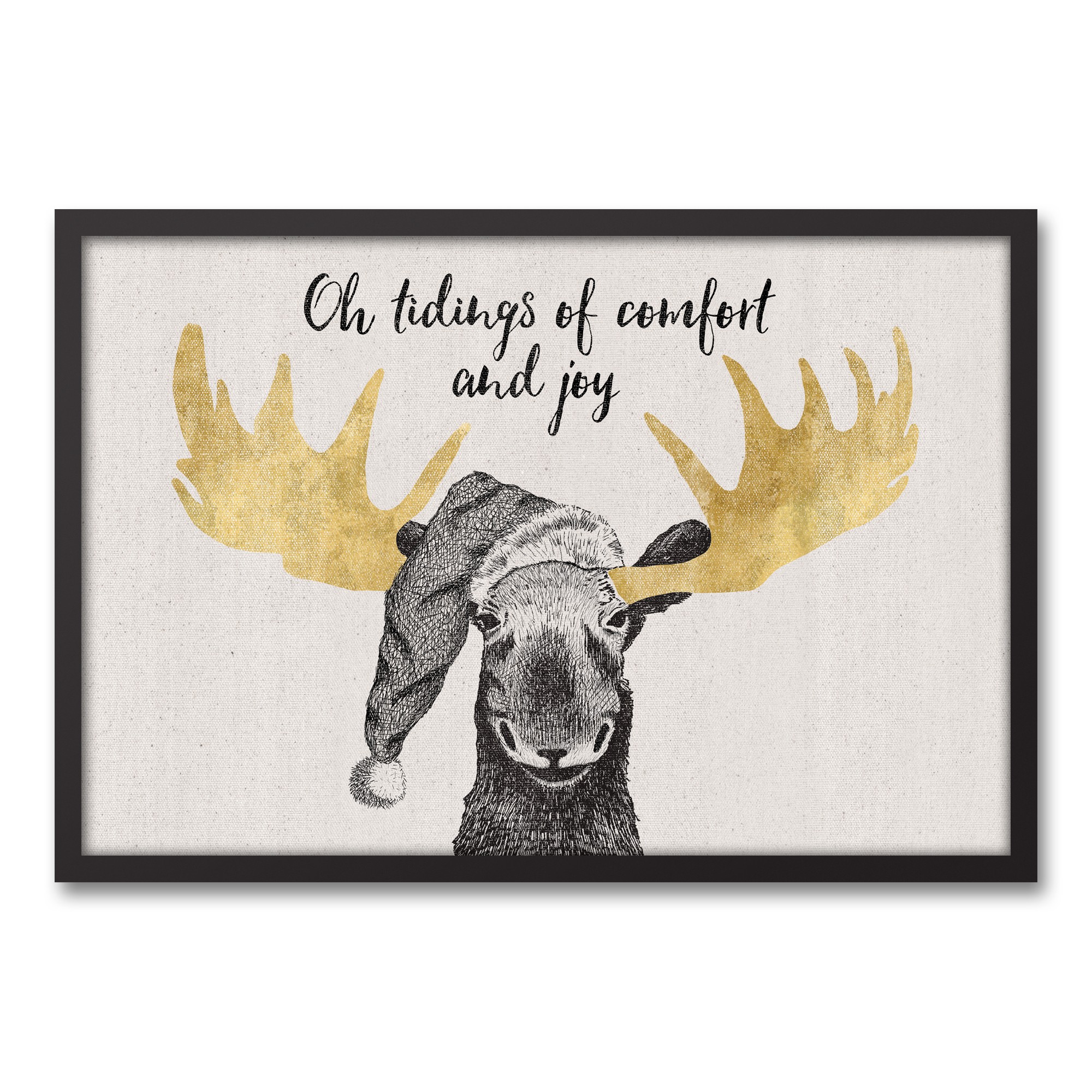 Christmas Comfort Moose Wall Art