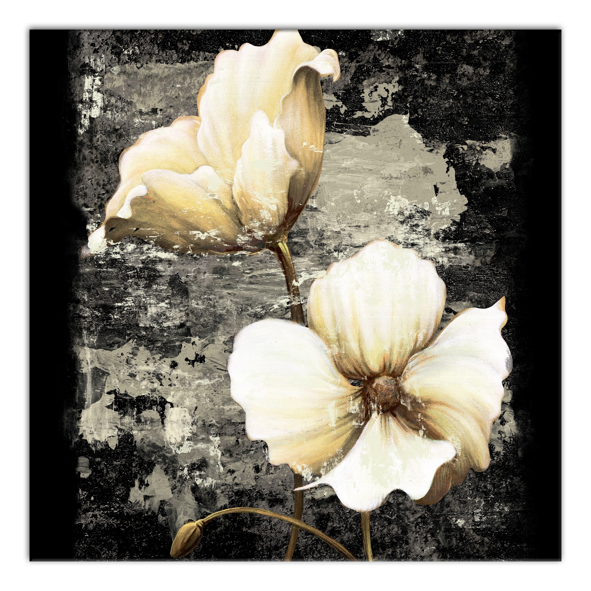 Warm Blossoms 1 36x36 Canvas Wall Art