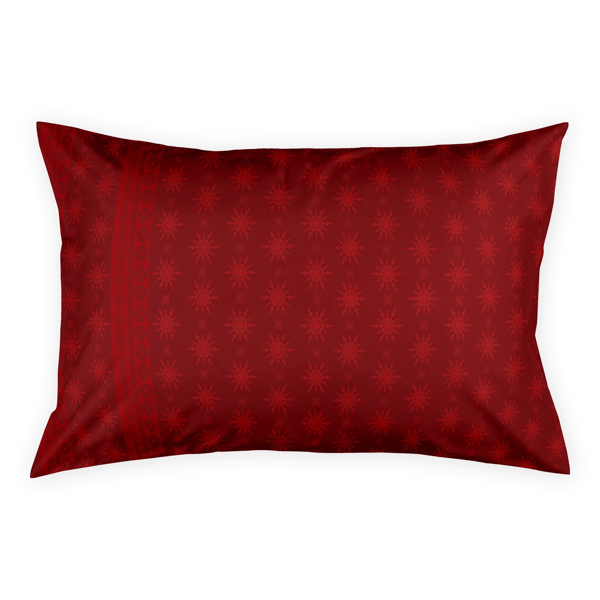 Mini Red Holiday Snowflakes Sham