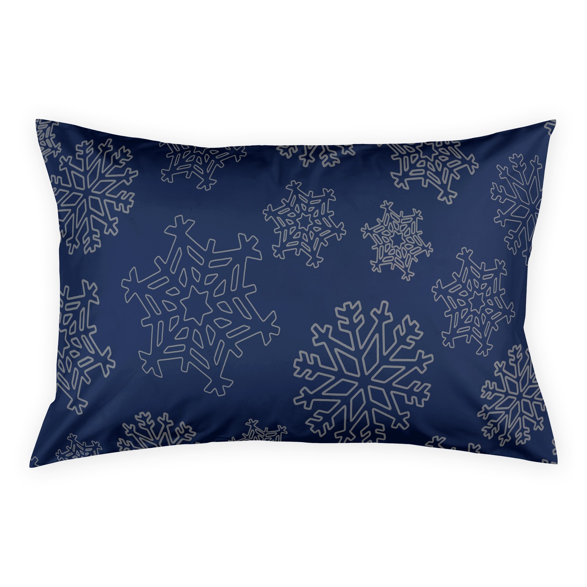 Blue And Silver Snowflake Sham