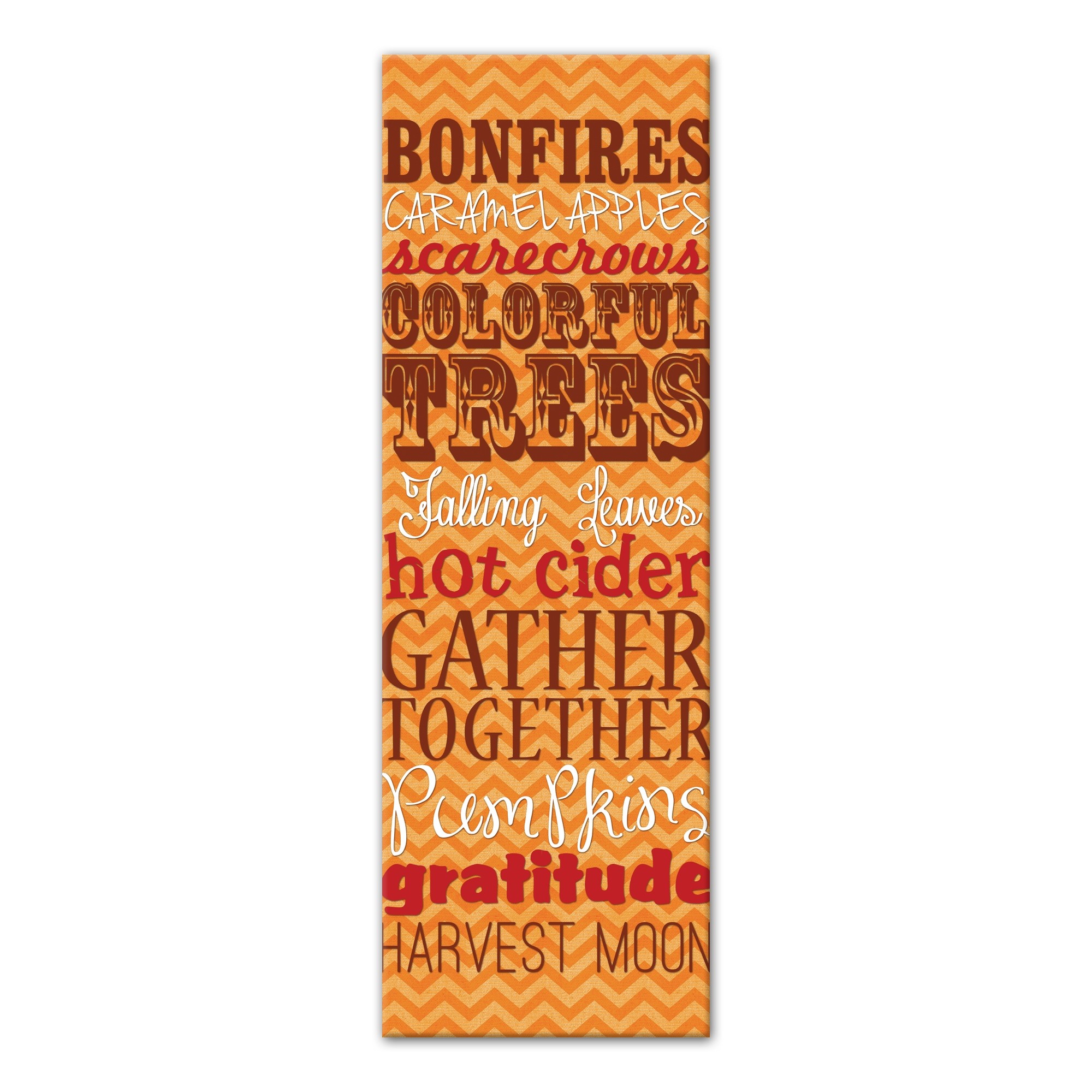 Chevron Autumn 12x36 Canvas Wall Art