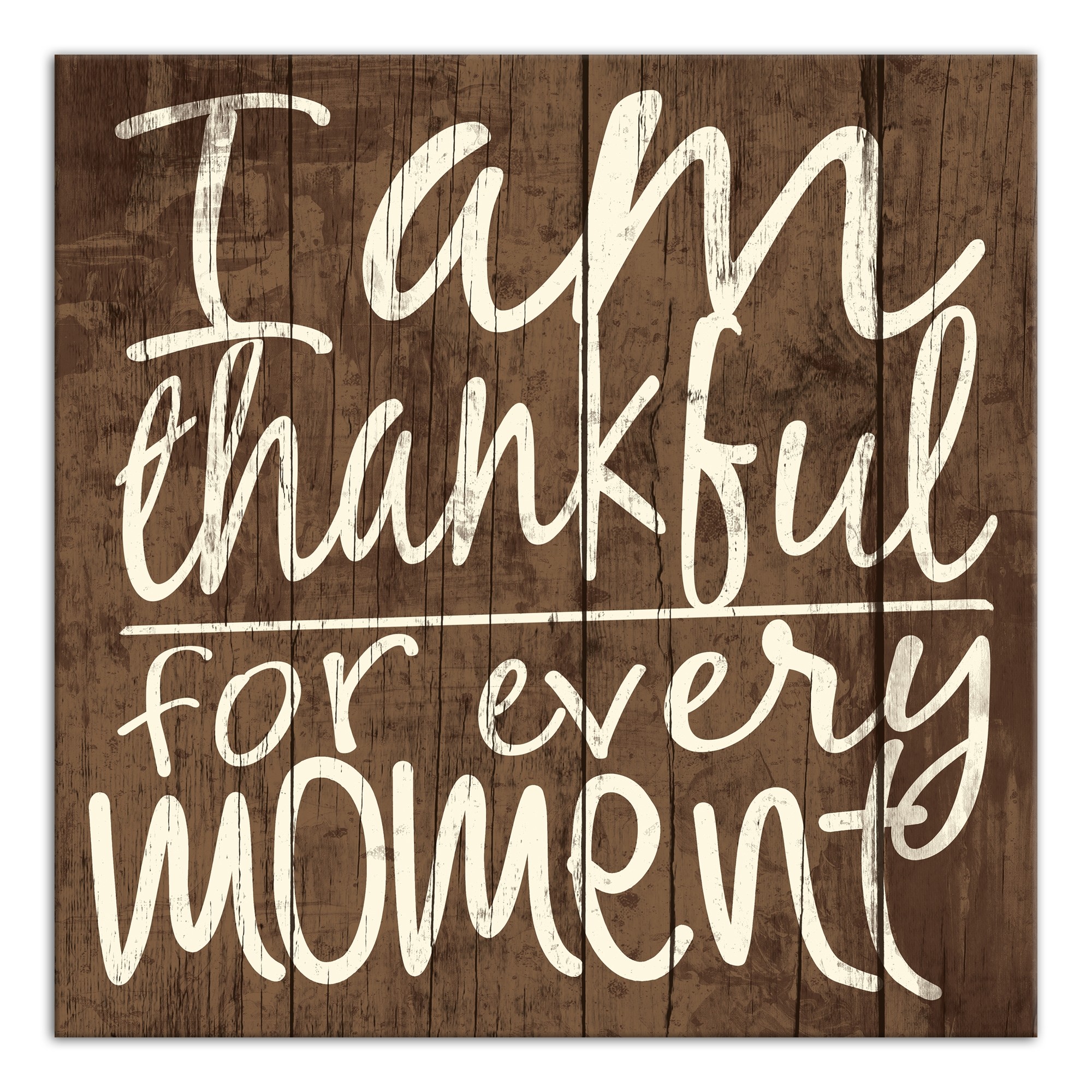 I Am Thankful 20x20 Canvas Wall Art