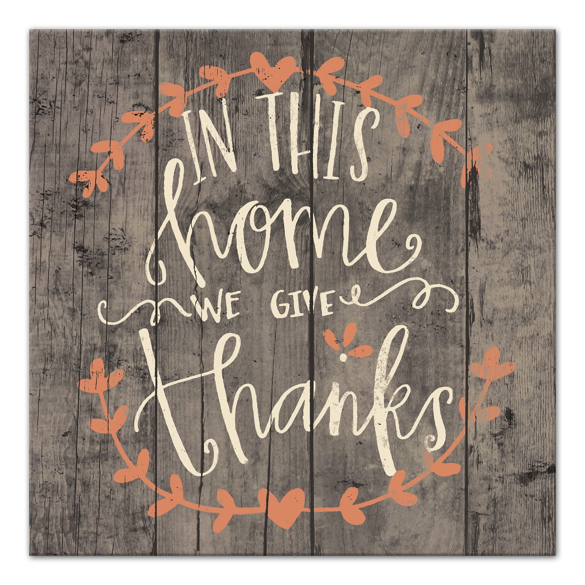 Home And Thanks 20x20 Canvas Wall Art