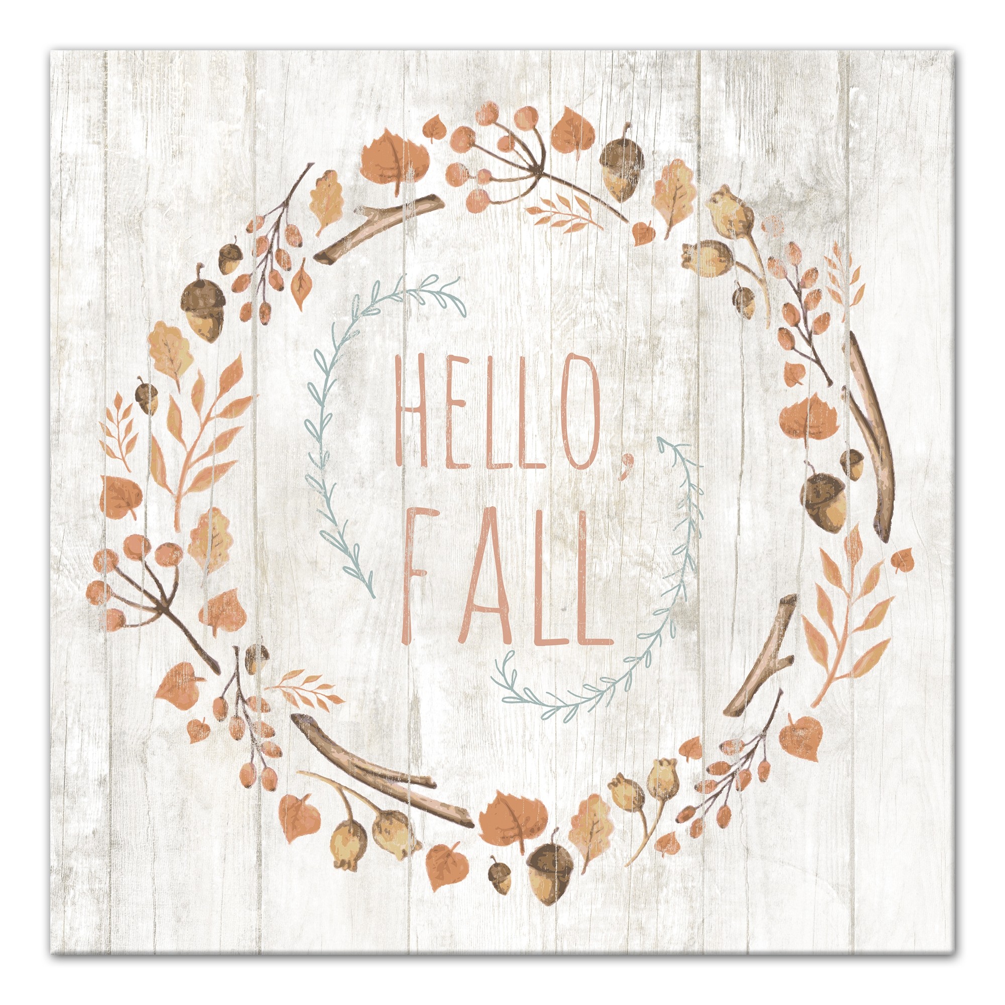 Autumn Wreath 20x20 Canvas Wall Art