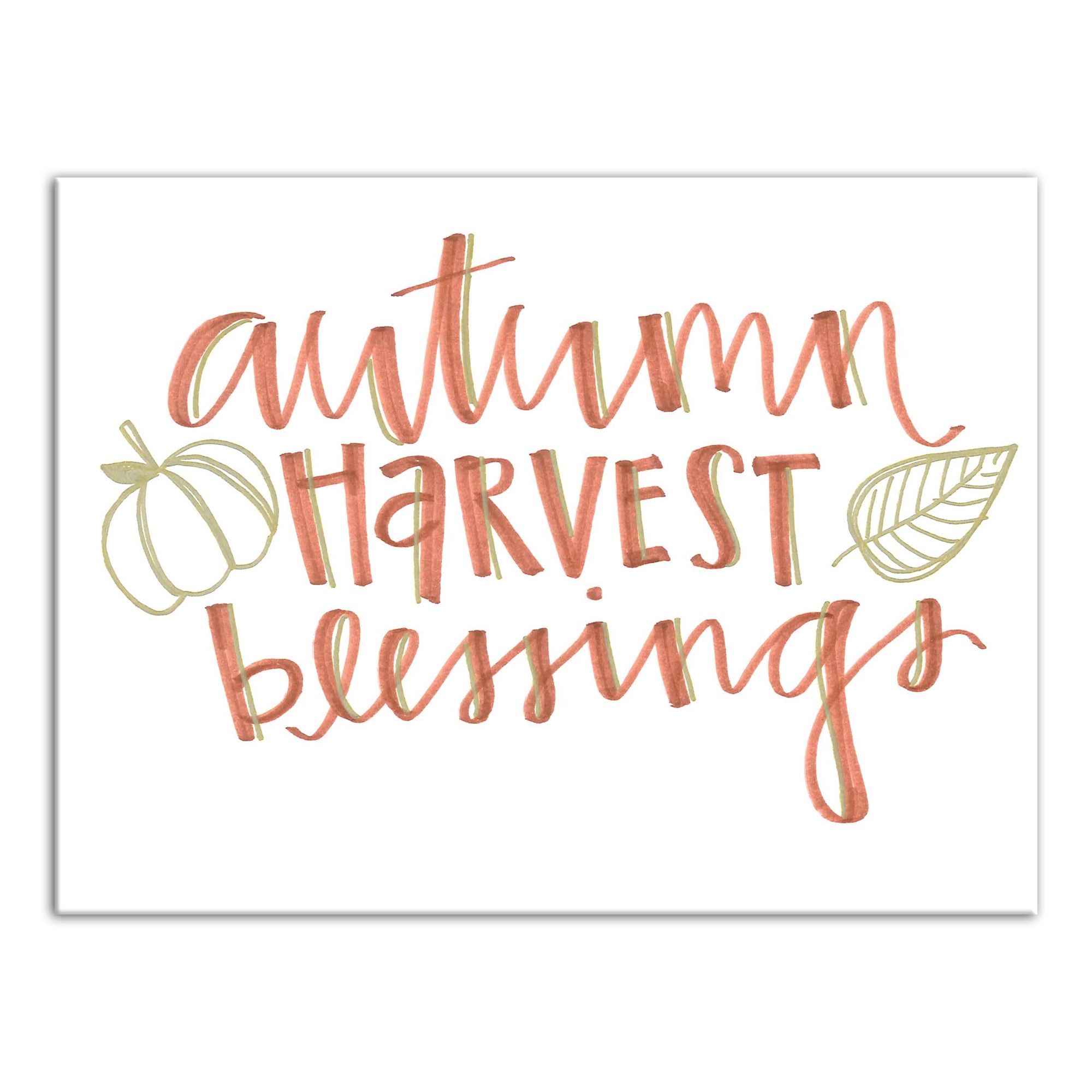 Autumn Harvest Blessings 24x18 Canvas Wall Art