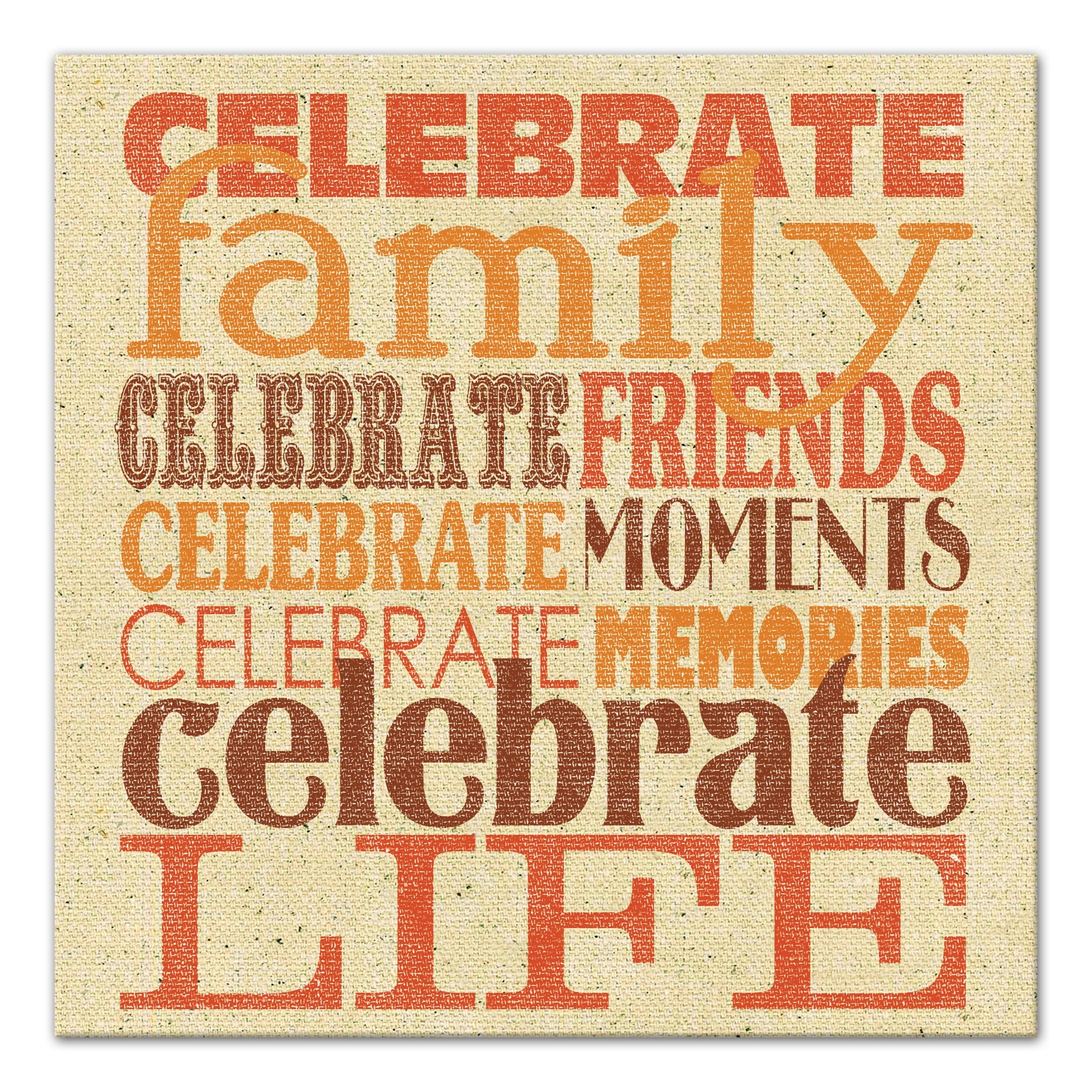 Celebrate Family 16x16 Canvas Wall Art