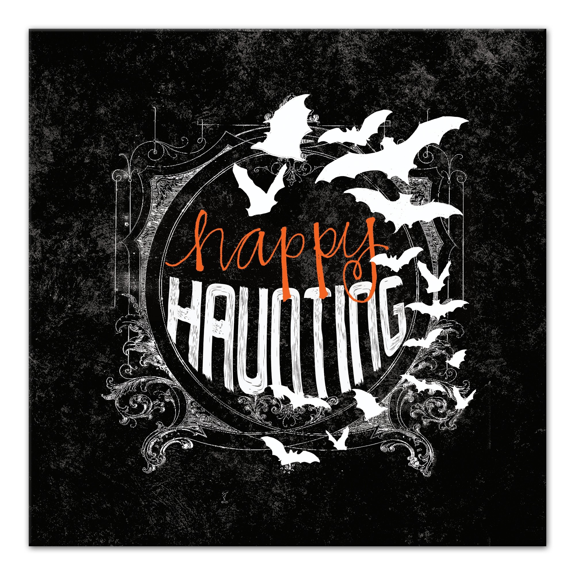 Happy Hauntings 16x16 Canvas Wall Art